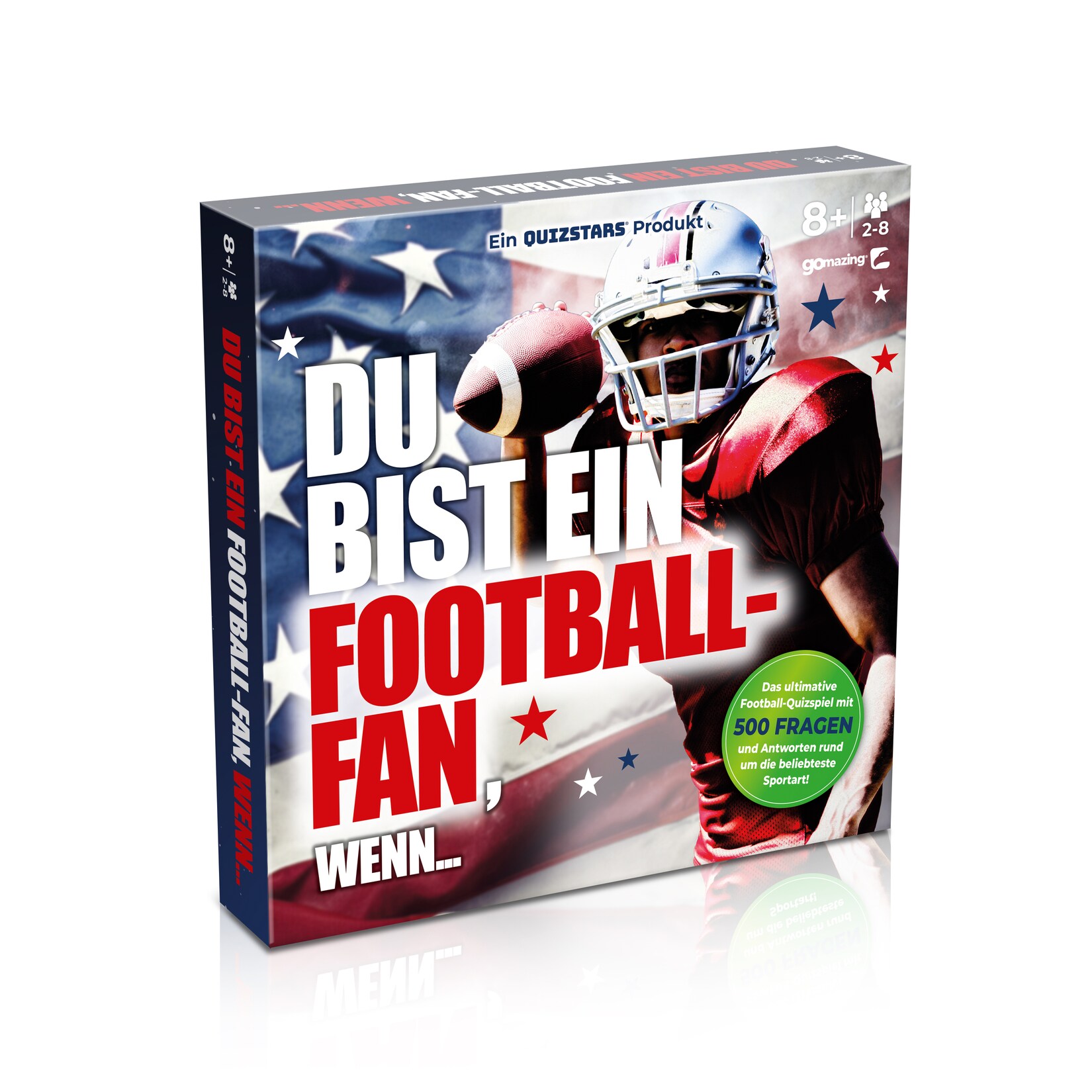 Quizspiel Du bist ein Football-Fan, wenn – 500 Fragen & Antworten NFL Wissen 2–8 Spieler