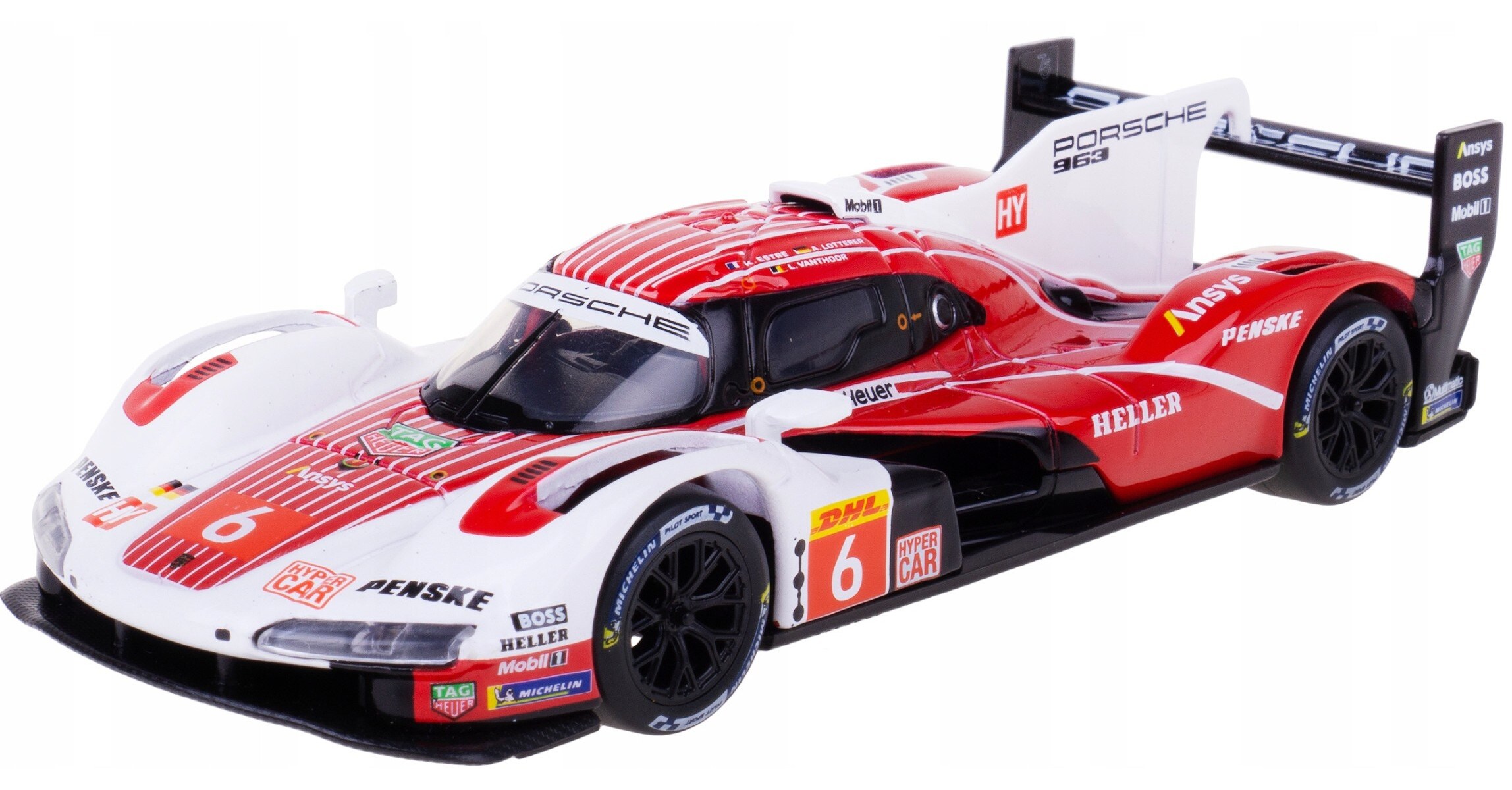 Bburago 18-38319 - Modellauto - Porsche 963 Penske #6 (Hardcase, Ma&szlig;stab 1:43) Sammler Motorsport 