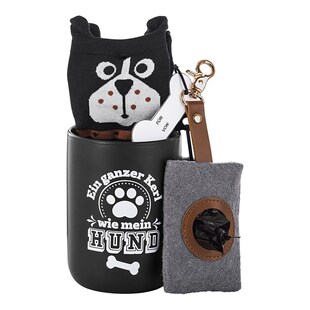 Weltbild 147712423 - Geschenkset für Hundeliebhaber - Tasse, Socken und Tasche für Hundekotbeutel 