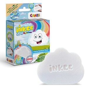 CRAZE 44155 - INKEE Foamy Rainbow - Regenbogen Badekugel mit Erdbeerduft Badebombe Badewanne 