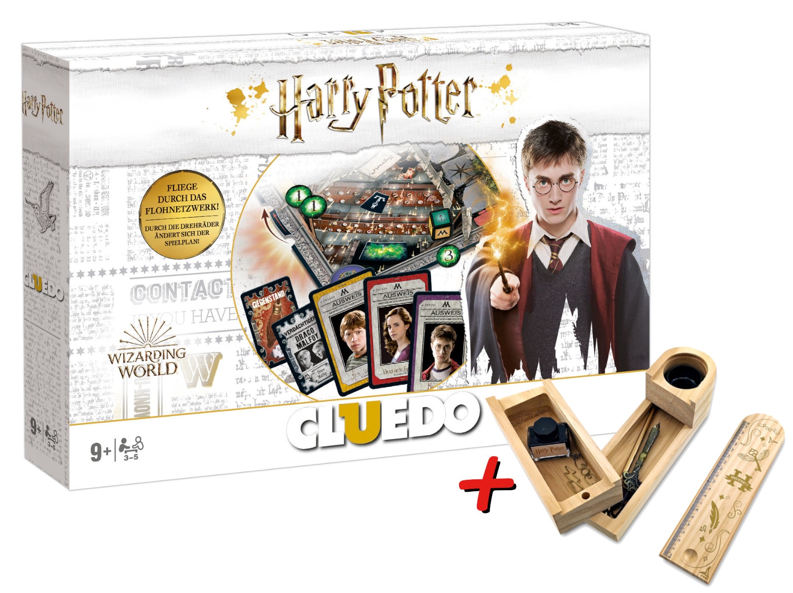 Cluedo - Harry Potter + Holz-Schreibset Brettspiel Gesellschaftsspiel Edition Sonderedition 