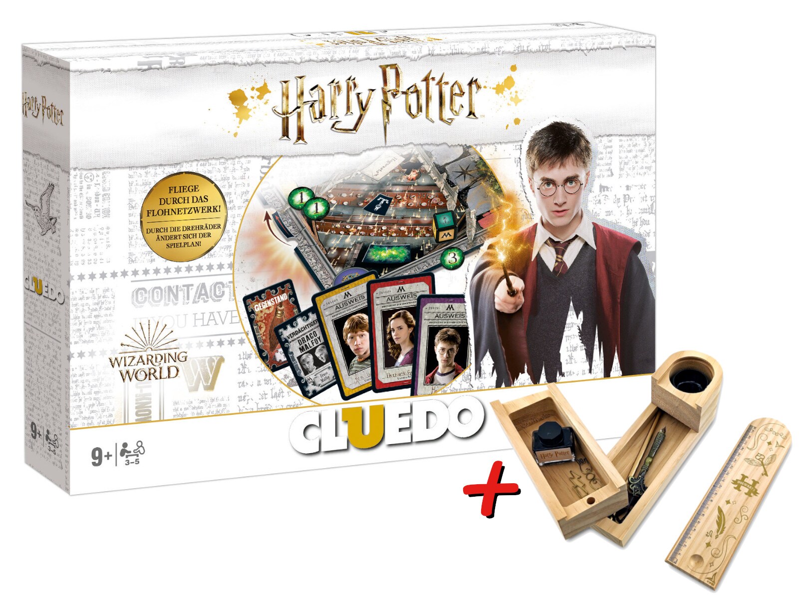 Cluedo - Harry Potter + Holz-Schreibset Brettspiel Gesellschaftsspiel Edition Sonderedition