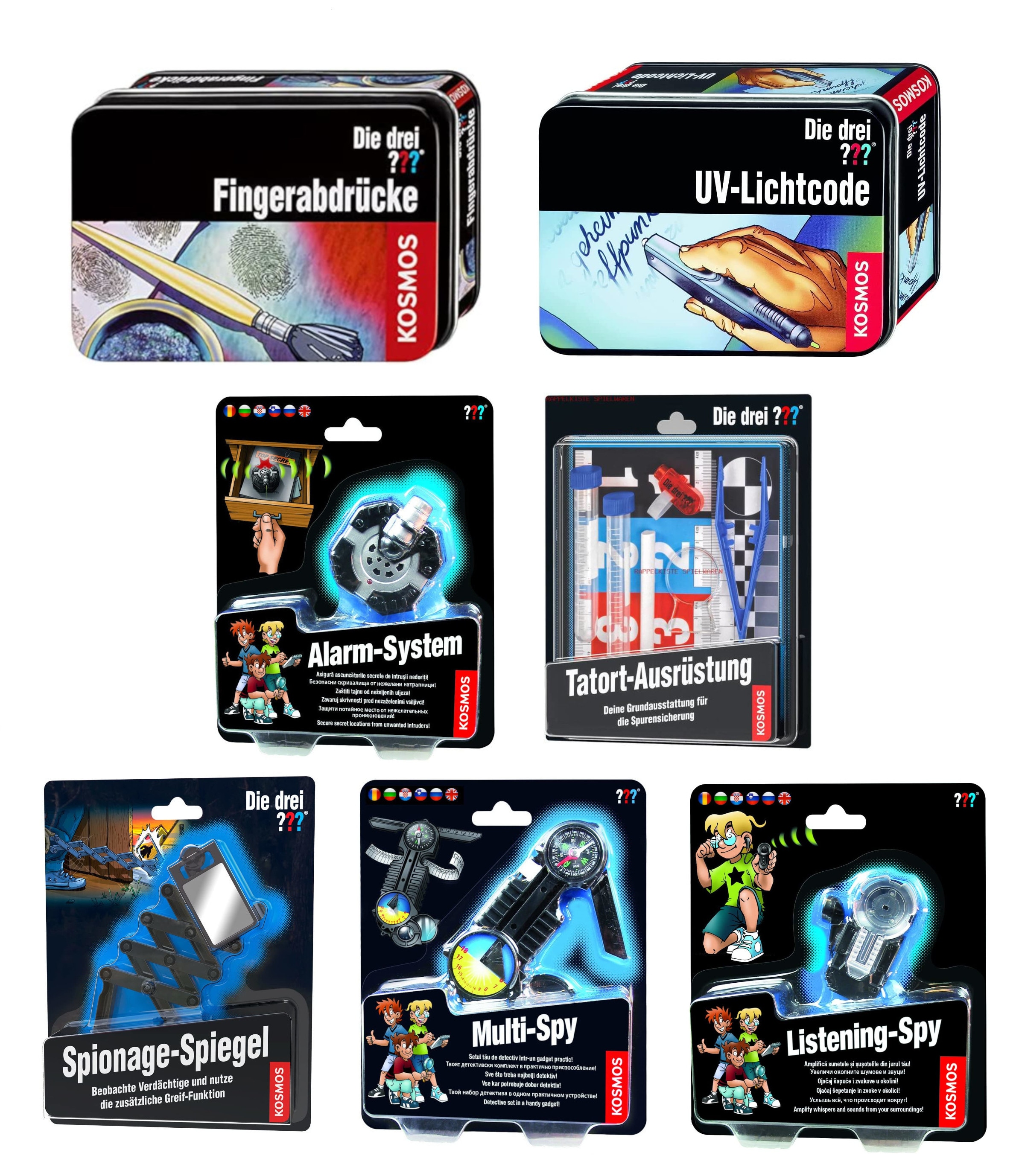 Kosmos - Die Drei ??? Fragezeichen - gro&szlig;es Detektiv-Set (7-teilig) 