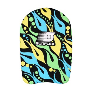 SUNFLEX 74839 - Schwimmbrett mit flexiblen Schaumkern, Schwimmhilfe blau/grün 