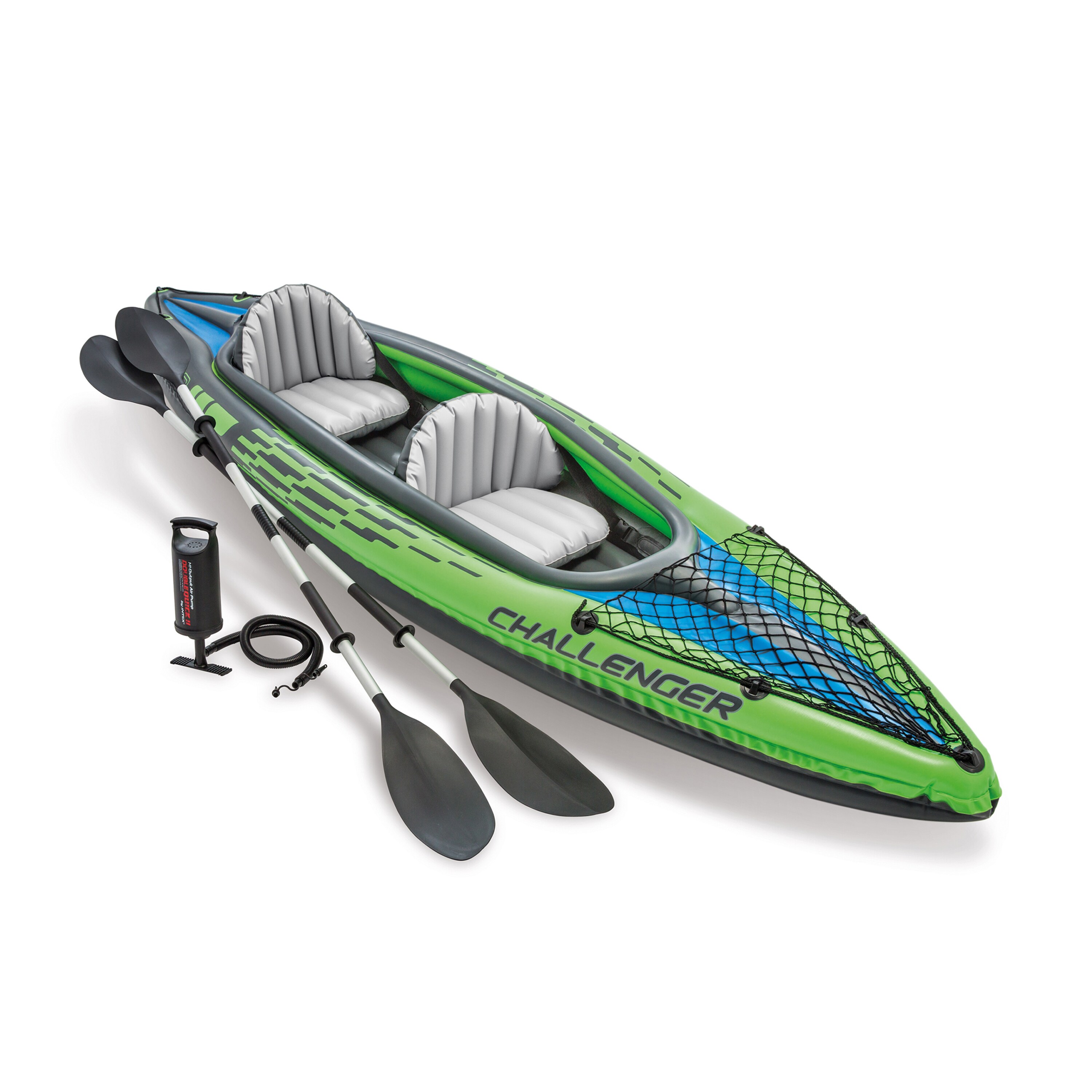 INTEX 68306NP - Kajak - Challenger K2 (gr&uuml;n, 351x76x38cm) Kayak 