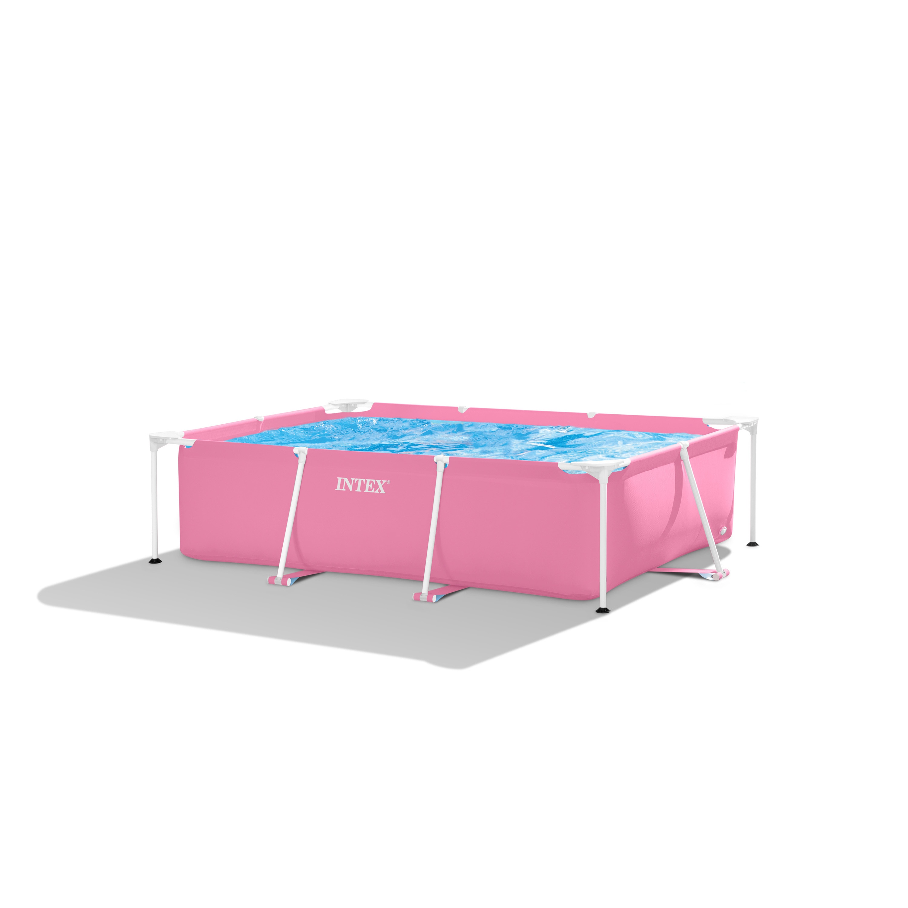 INTEX 28266NP - Pink Rectangular Frame Pool (220x150x60cm) Swimmingpool Planschbecken 