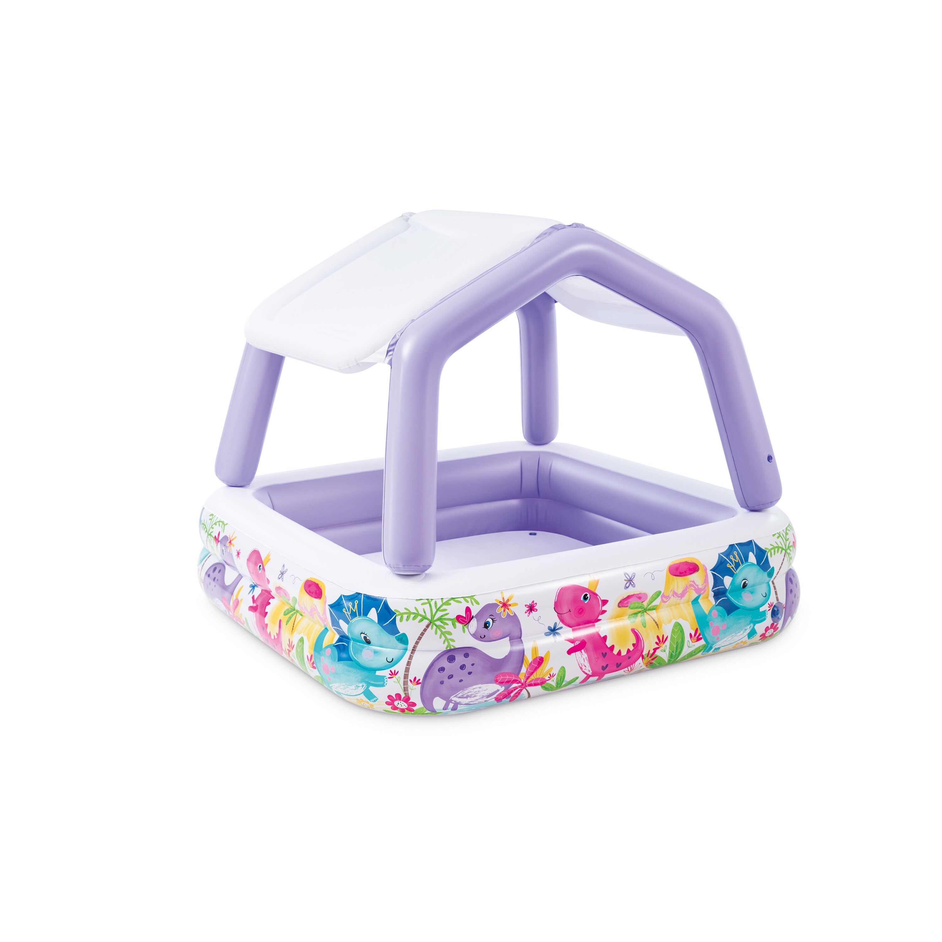 INTEX 57470NP - Planschbecken - Sun Shade (lila, 157x157x122cm) mit Sonnenschutz 