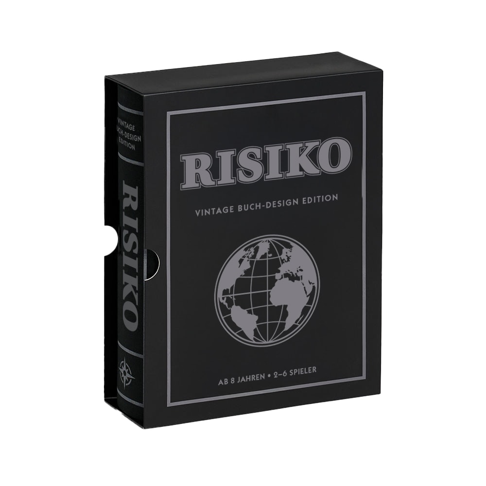 Risiko Brettspiel Buch Edition Vintage Strategiespiel f&uuml;r 2 bis 6 Spieler Spiel ab 8 Jahren 