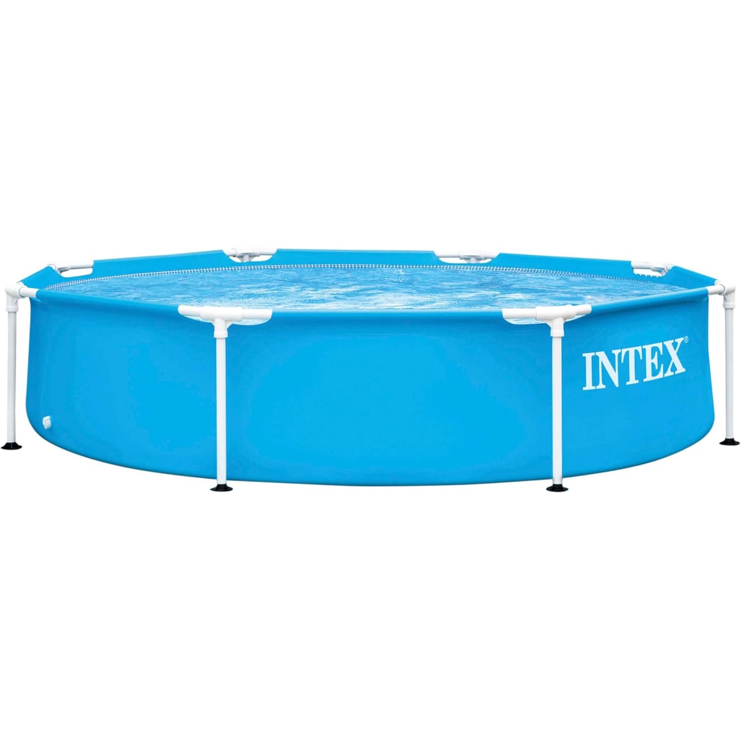 INTEX Frame Pool 28205NP &Oslash;244x51cm &ndash; Aufstellpool mit Metallrahmen robust Gartenpool 