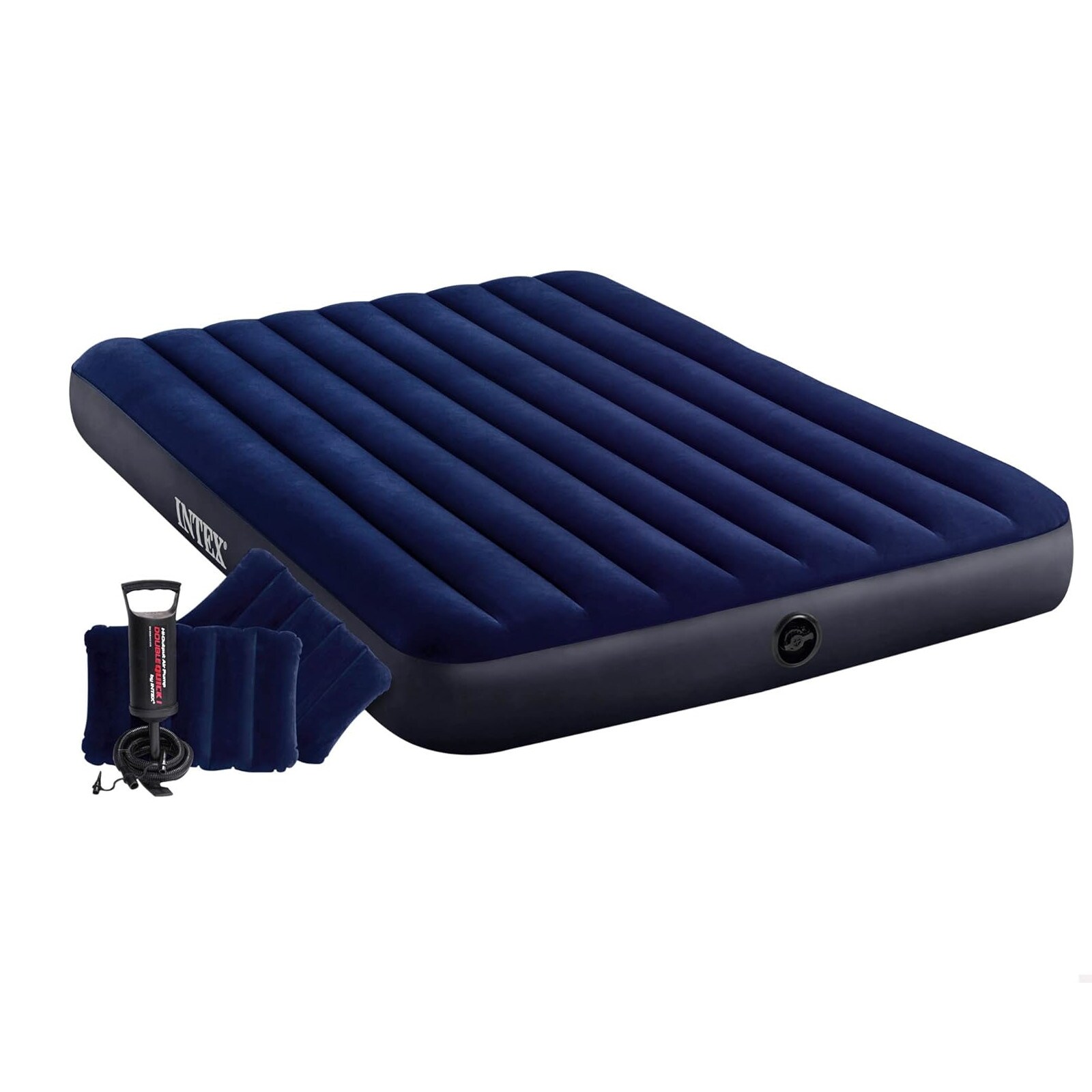 INTEX Luftbett DuraBeam Classic Queen 152x203 cm mit Pumpe & Kissen Set