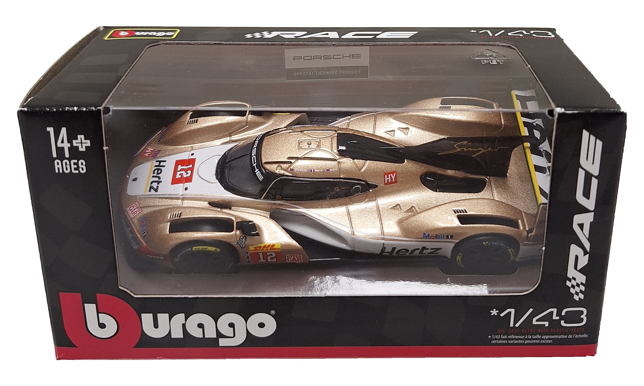 Bburago 18-60057P3 - Modellauto - Porsche 963 Team Jota Hertz #12 (Ma&szlig;stab 1:43) Auto Spielzeugauto 