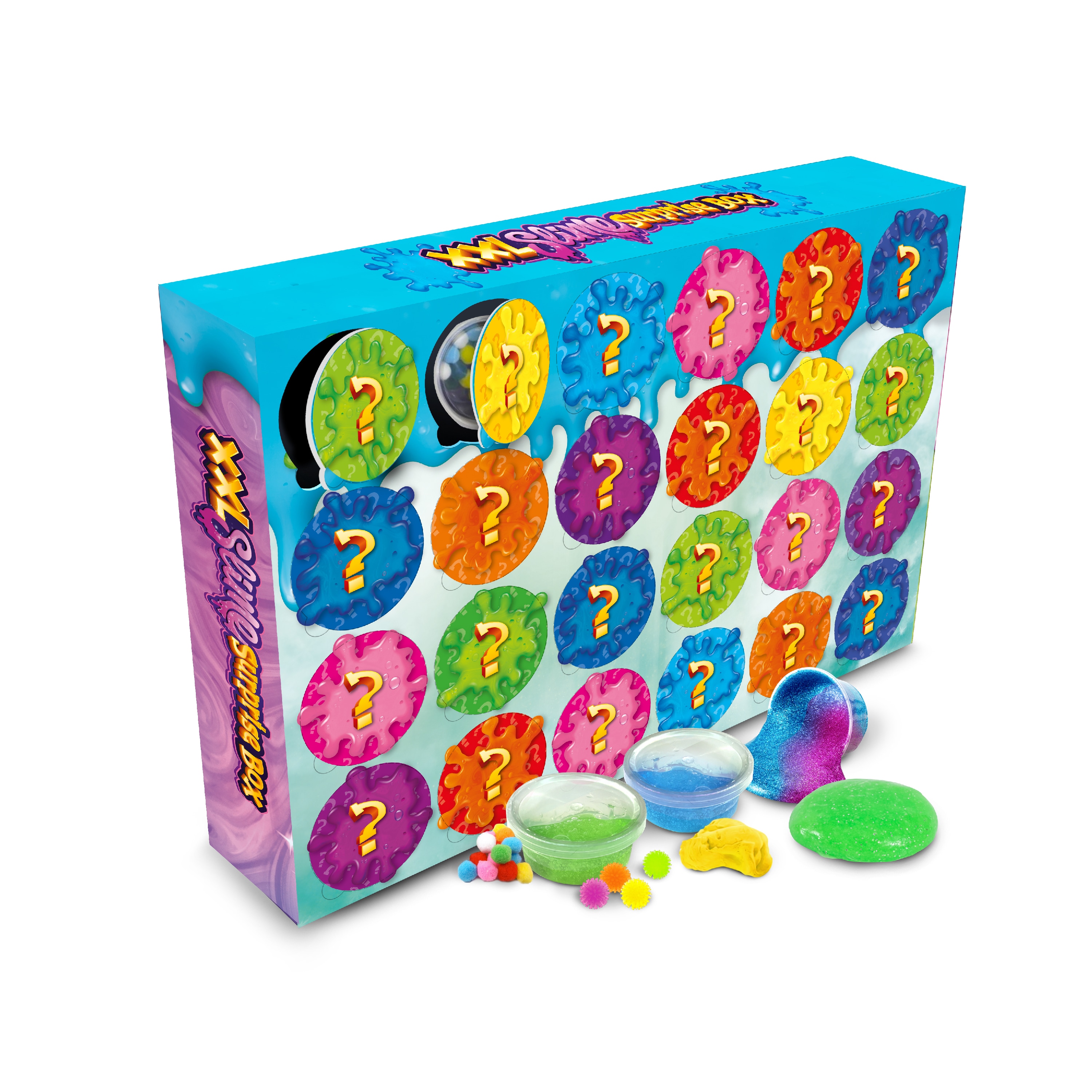 Toi-Toys Adventskalender SLIME Set Surprise Box 24-tlg. Schleim Bastelset ab 5 Jahren 