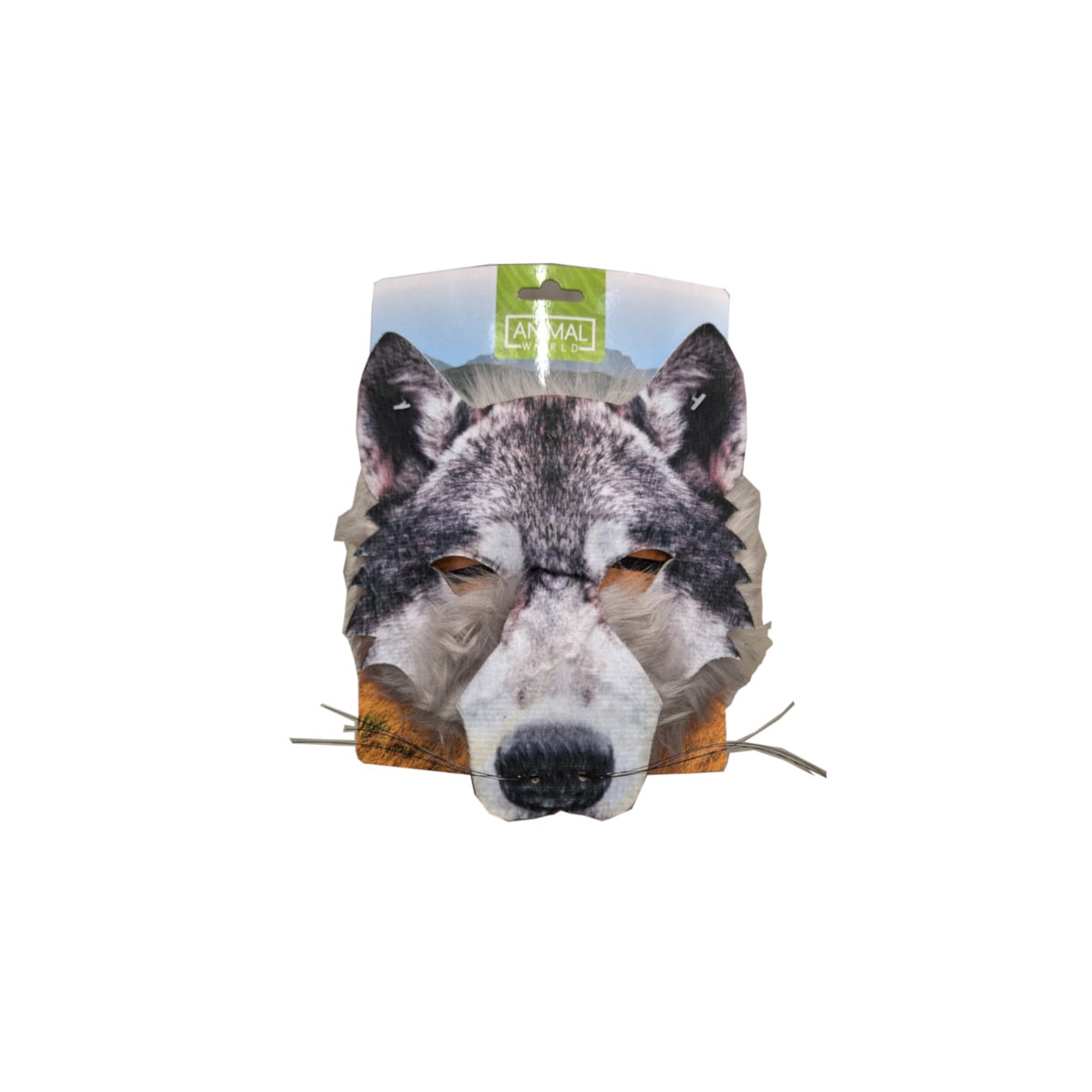 Toi-Toys ANIMAL WORLD Tiermasken mit Kunstpelz &ndash; Kinder Verkleidung Karneval Wolf 