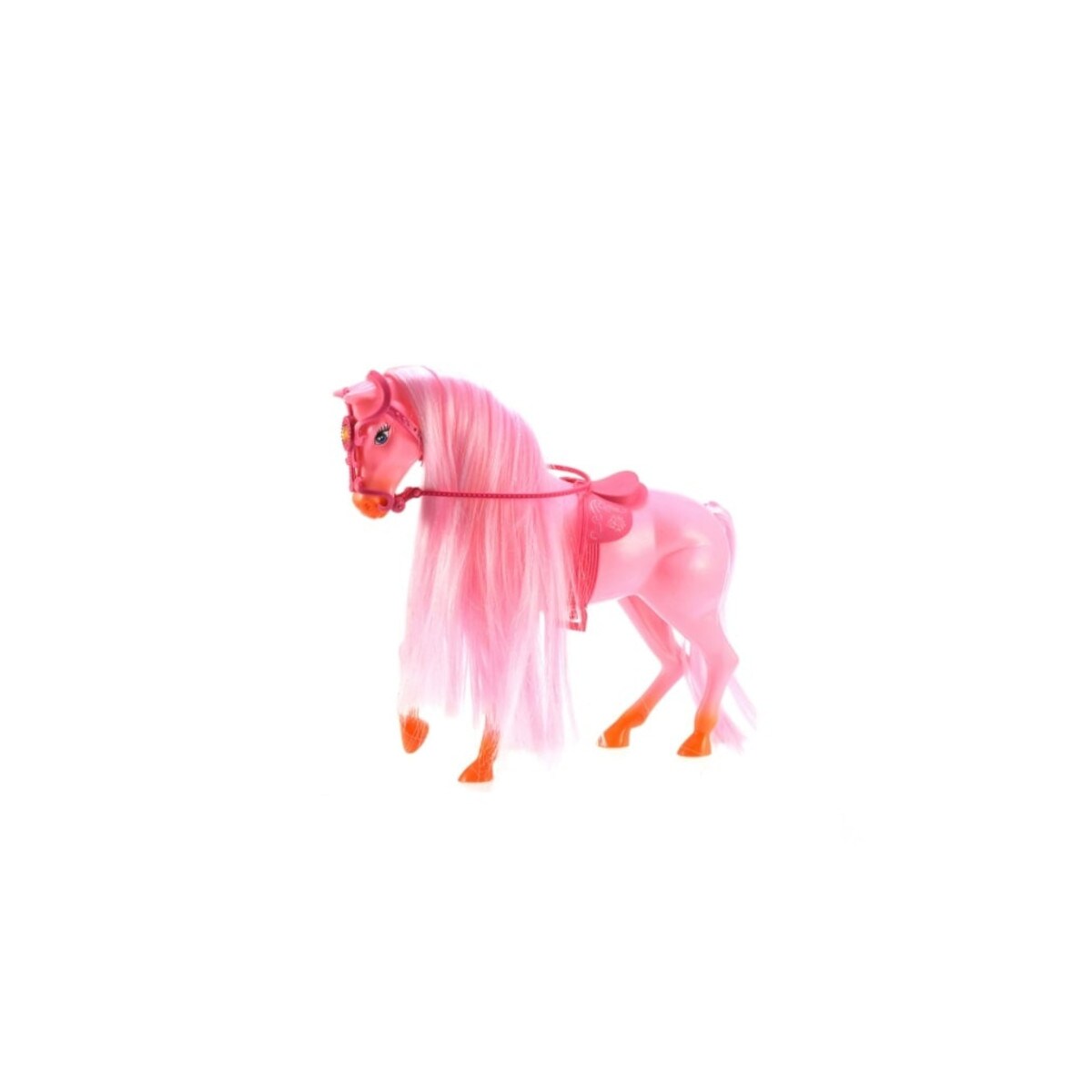 LAUREN Paradiespferd mit Haarbürste zum Kämmen & Stylen Puppen Pferd rosa