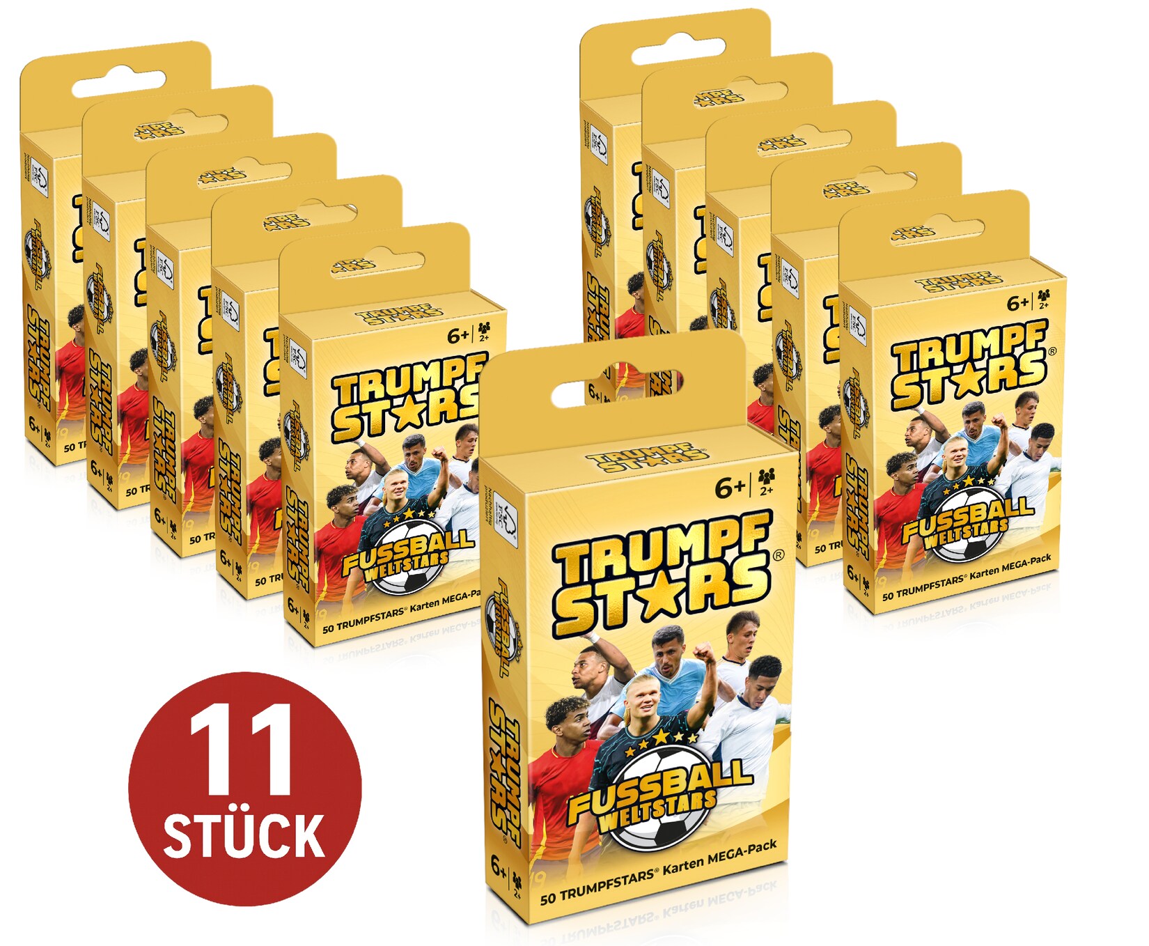 - Kartenspiel - Trumpfstars: Fussball Weltstars (Multipack mit 11 Spielen)