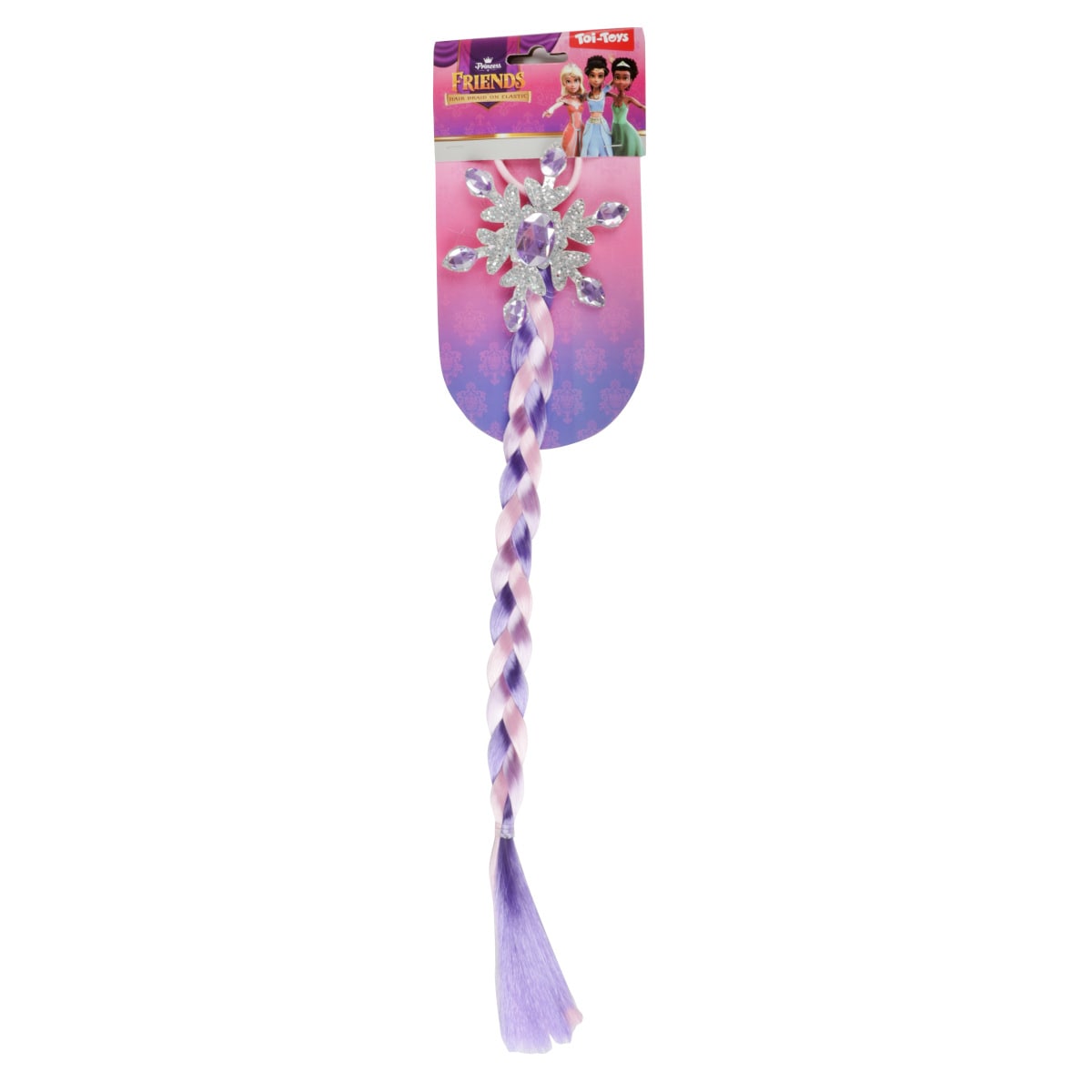 Toi-Toys PRINCESS FRIENDS Haarzopf an Haargummi &ndash; Prinzessinnen-Zopf, ab 3 Jahren lila 