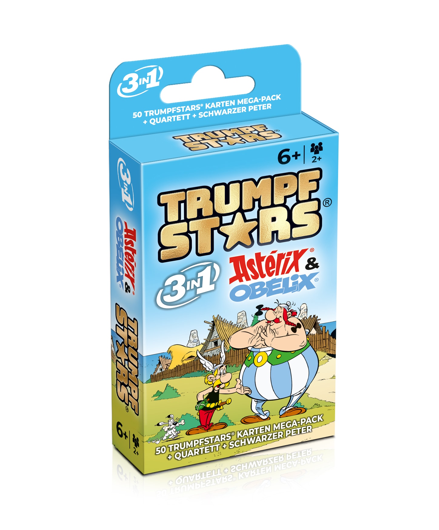 Kartenspiel Trumpfstars Asterix & Obelix 3 in 1 Quartettspiel ab 6 Jahren f&uuml;r 2+ Spieler 