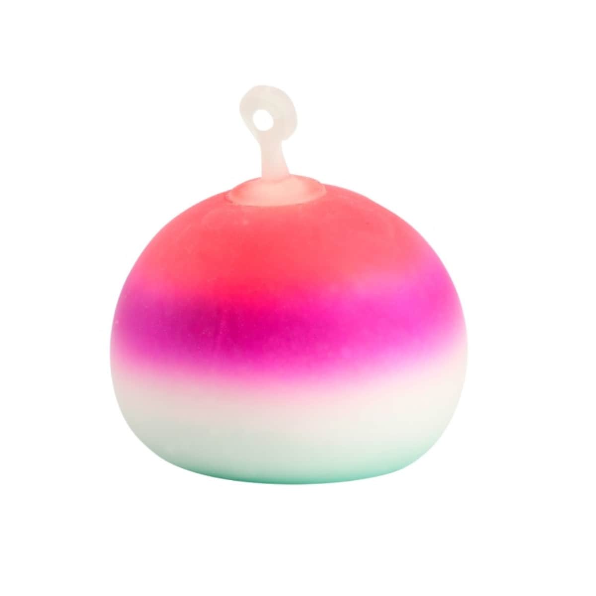 Toi-Toys Anti-Stress Ball Pufferball Squeeze Regenbogenfarben bunt Kinder Erwachsene Stressabbau pink 