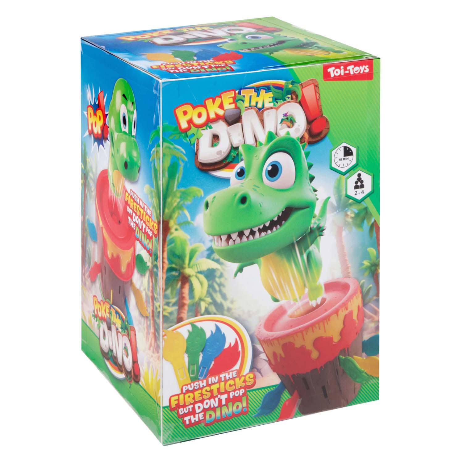 Toi-Toys GAMES Spiel Piekse den Dino Vulkan Kinder Geschicklichkeitsspiel 16 Flammen 