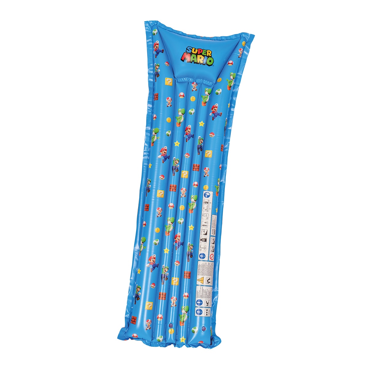 Luftmatratze Super Mario Happy People 177cm Matratze Luftbett Pool blau 