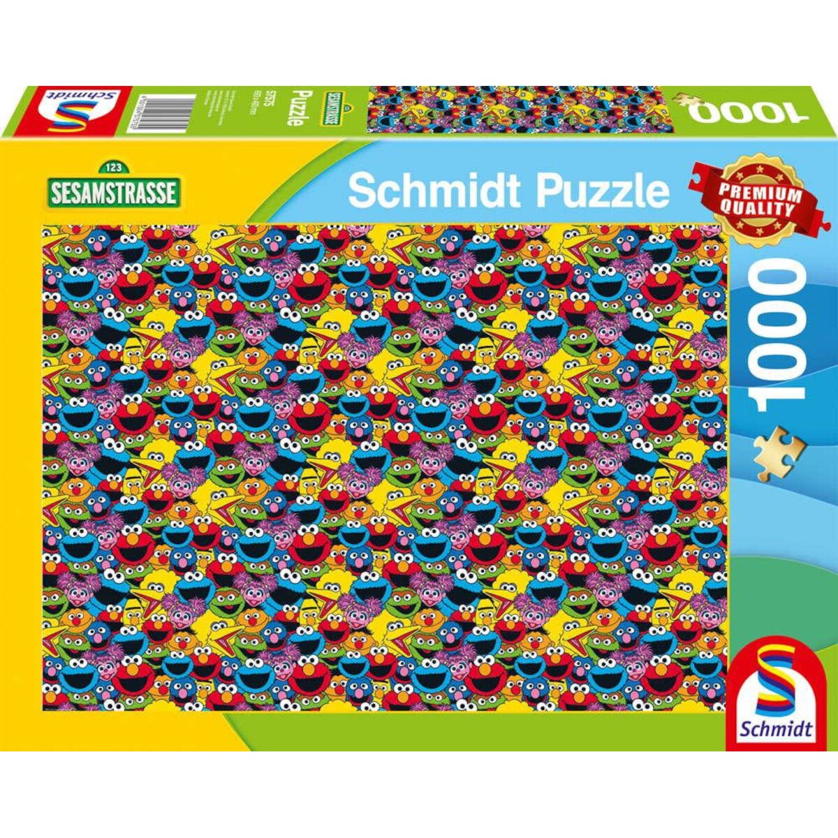 Schmidt Sesamstra&szlig;e Puzzle 1000 Teile Wer wie was Nostalgie Puzzle Erwachsene 
