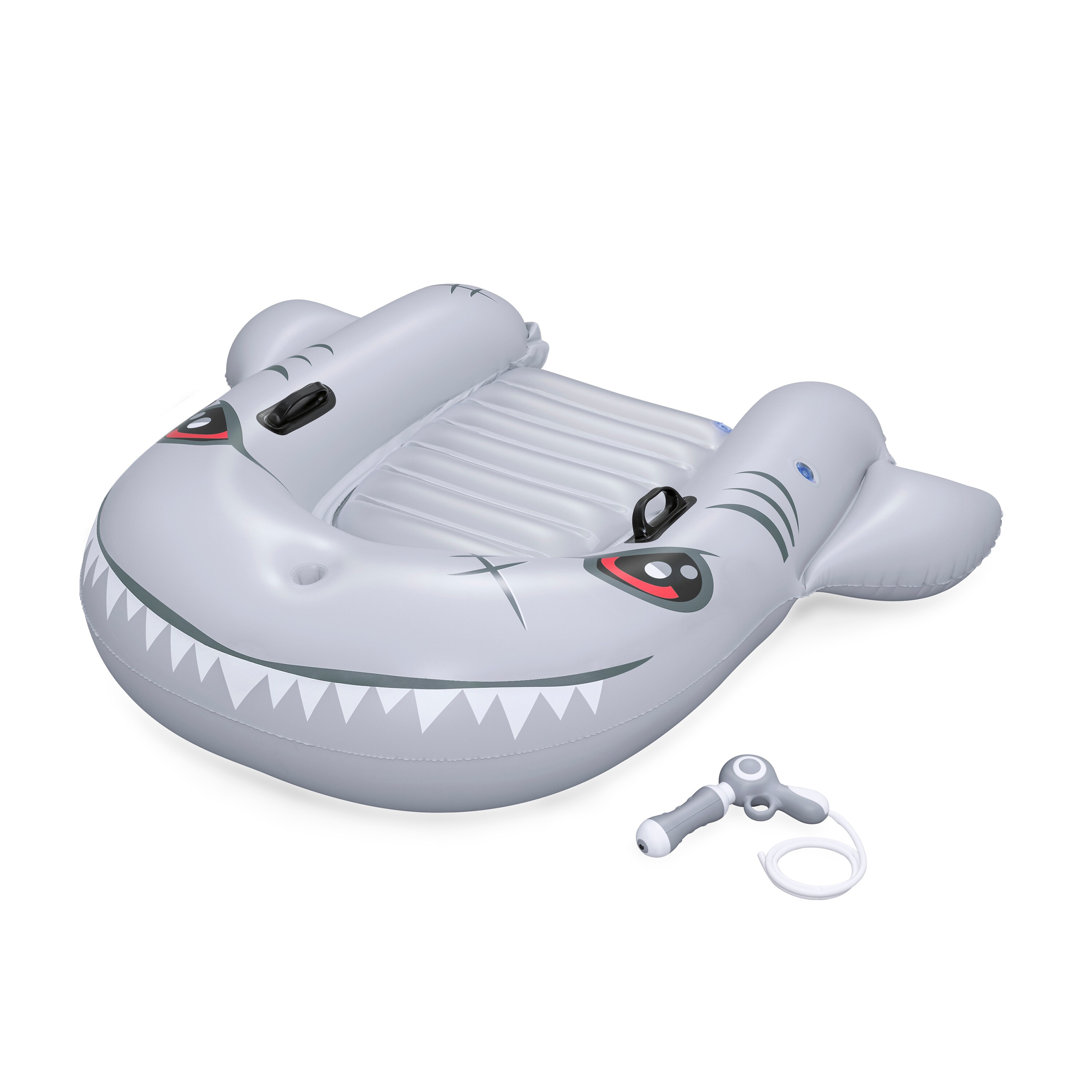 Bestway Kickboard Hai Kinder Bestway mit Wasserpistole 117cm Aufblastier Pool 