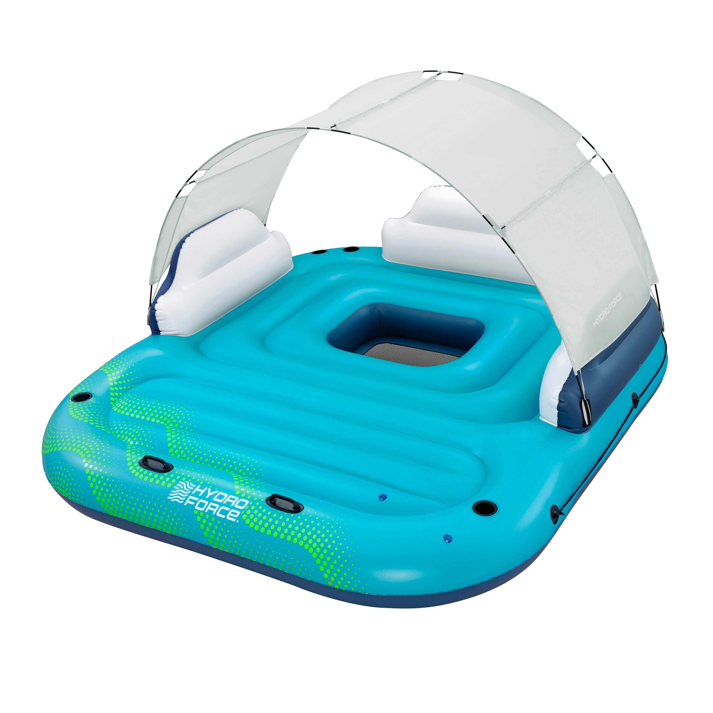 Bestway Badeinsel Hydro Force Sonnenlounge 5 Personen aufblasbar Poolinsel 