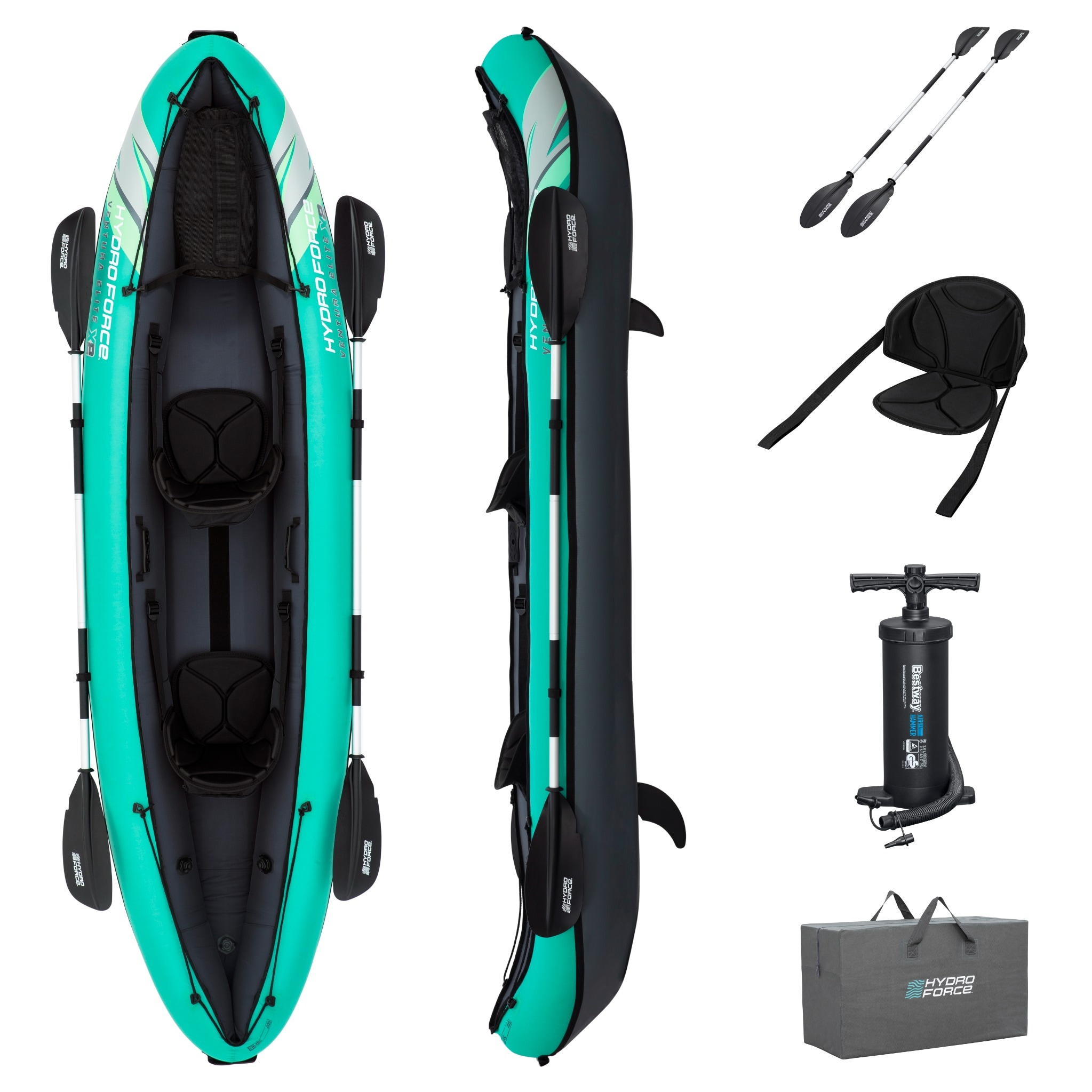 Bestway Hydro Force Ventura Elite X2 Kajak Set f&uuml;r 2 Personen 330 cm Kayak 