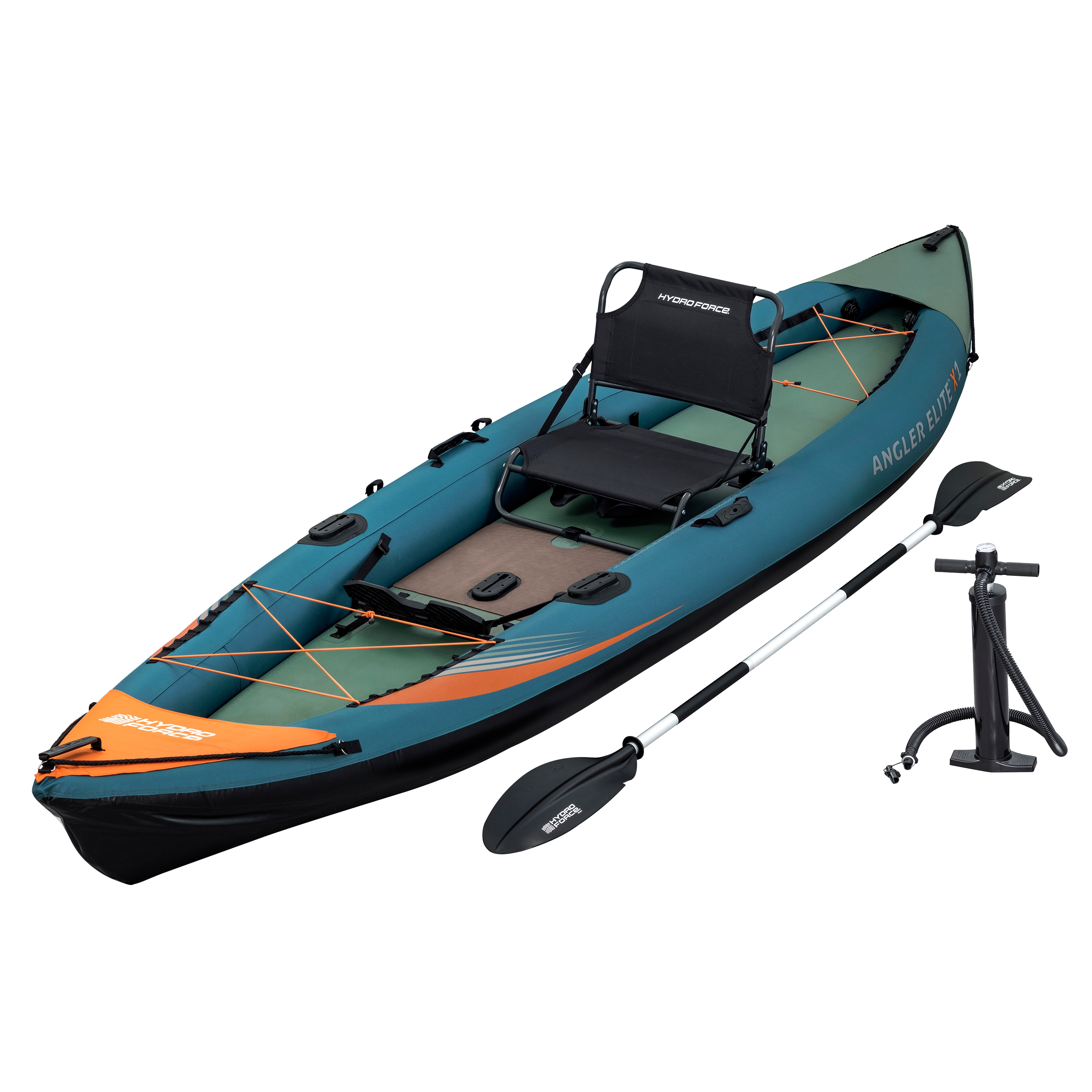 Bestway 65197 Hydro Force Angler Elite Angelkajak Set mit Sitz 380 cm Kayak 