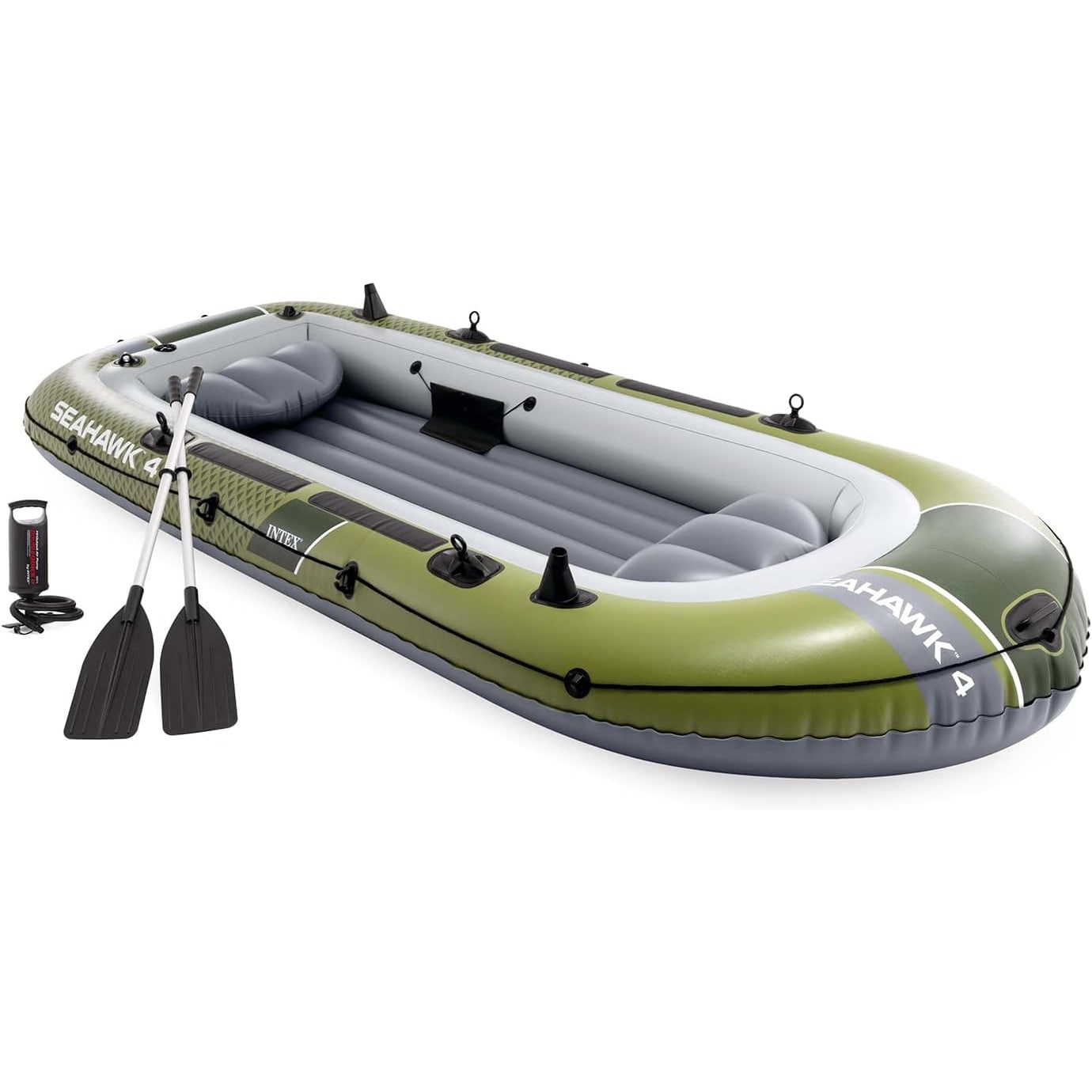 INTEX 66334NP Seahawk 4 Schlauchboot Set mit Paddel und Pumpe Paddelboot Boot 