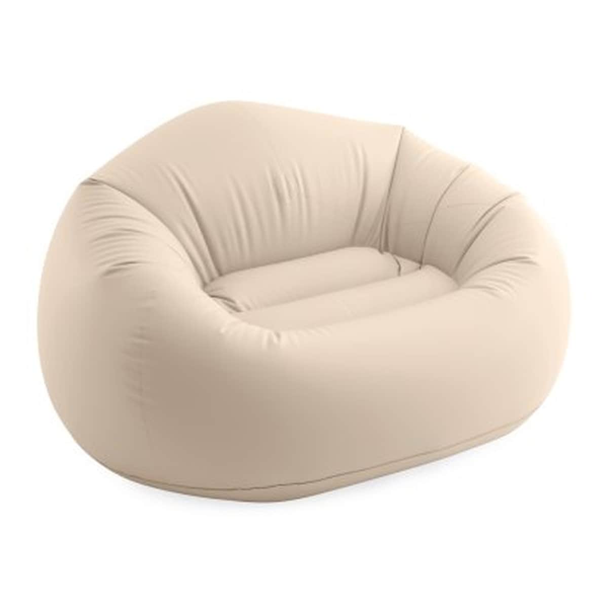 INTEX Sitzsack Beanless Bag Chair aufblasbarer Sessel creme Sitzkissen sitzen 
