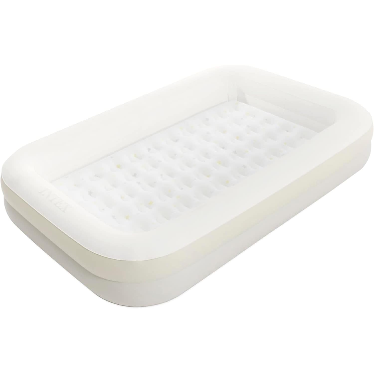 INTEX Kinder Luftbett KidzTravel mit Pumpe und Tasche Reisebett 107x168 Matratze beige 