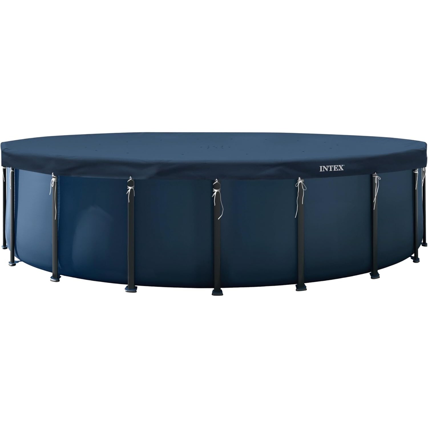 INTEX 28088 Pool Abdeckplane rund 610 cm Deluxe Schutzplane mit 20cm Überhang