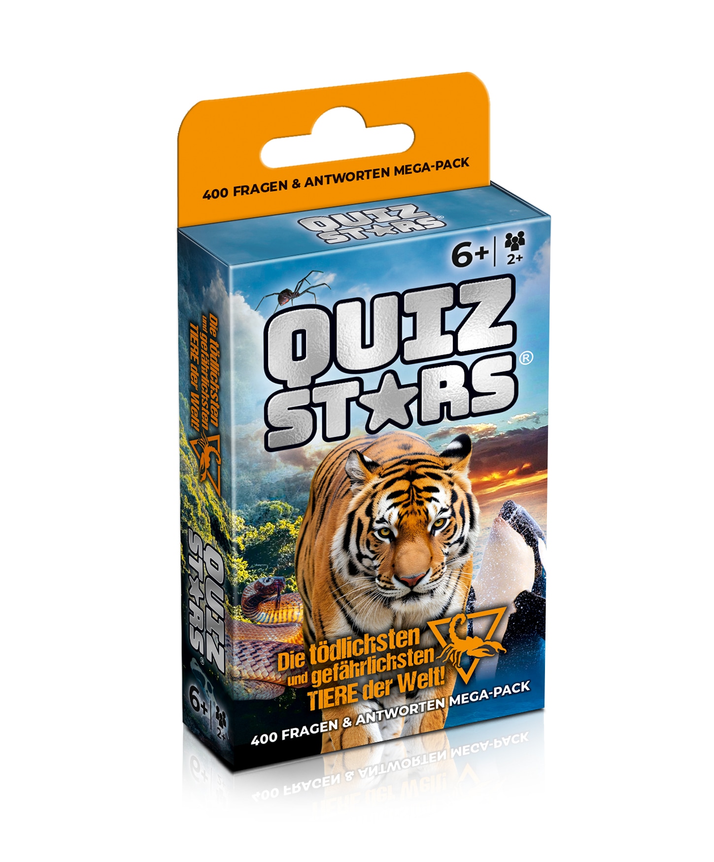 Quizstars Kartenspiel Die t&ouml;dlichsten und gef&auml;hrlichsten Tiere der Welt Quizspiel ab 6 Jahren 