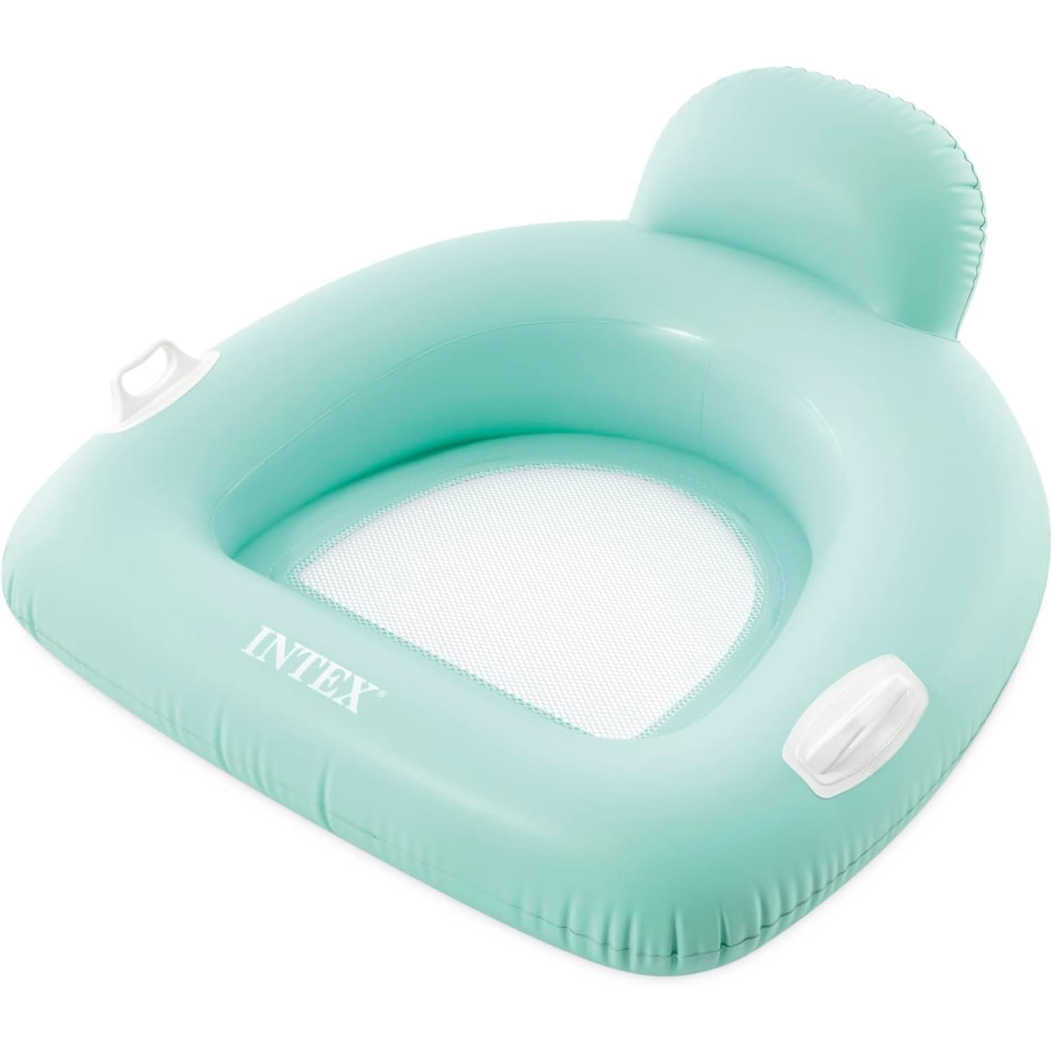 INTEX 56801EU Pillow Float Lounge aufblasbare Schwimmliege Netzsitz Schwimsessel gr&uuml;n 