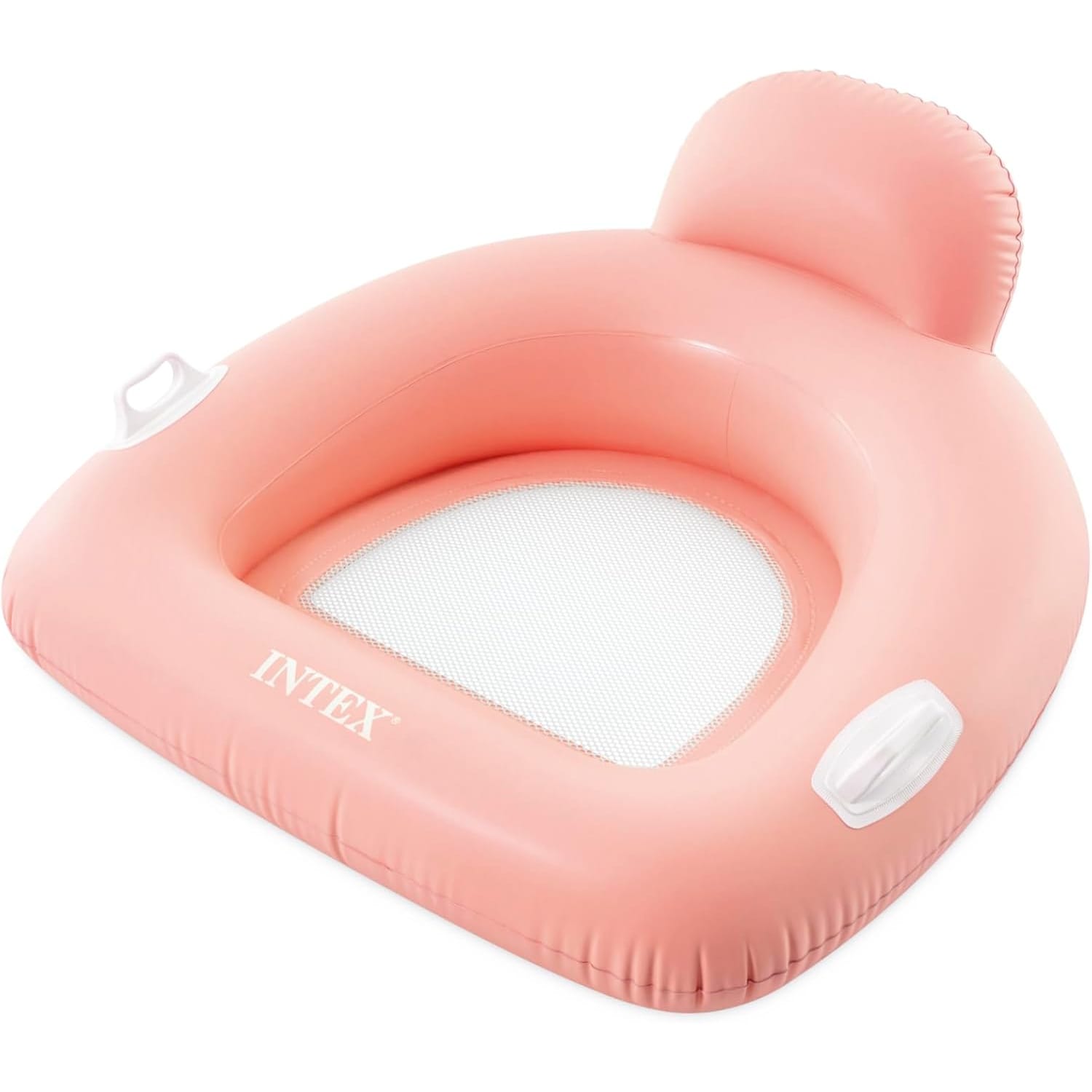 INTEX 56801EU Pillow Float Lounge aufblasbare Schwimmliege Netzsitz Schwimsessel rosa 