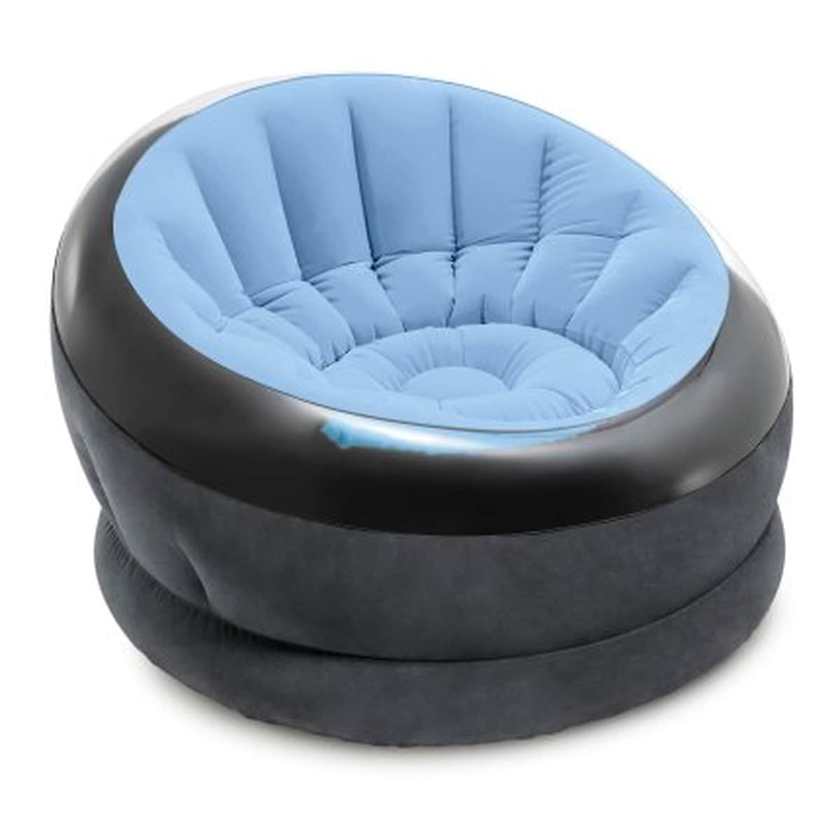 INTEX Empire Chair aufblasbarer Komfort Sessel f&uuml;r Innen und Au&szlig;en Sitzkissen sitzen Lounge blau 