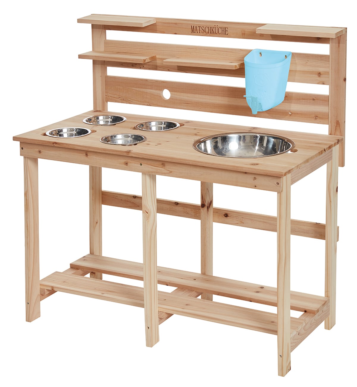 Happy People Matschk&uuml;che Holz Gartenspielzeug 80x40x94cm Sandk&uuml;che Holztisch 