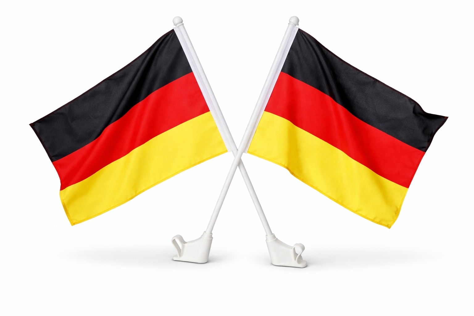 Deluxe Autofahne Deutschland 2er Set Auto Fanartikel Fu&szlig;ball Deutschlandflagge Zubeh&ouml;r 
