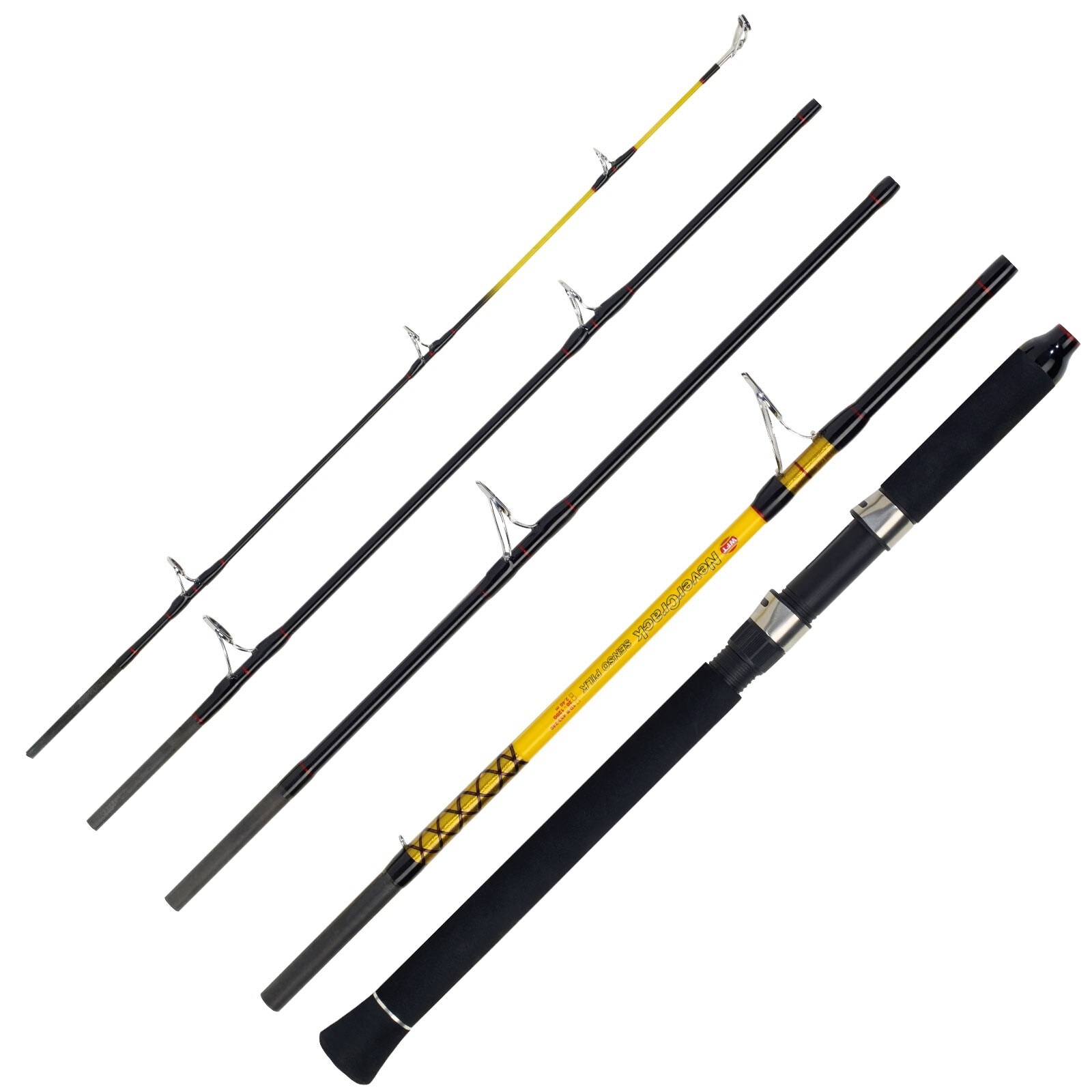 WFT Never Crack Senso Pilk 2,40m 50-160g 5 Teile Meeresrute Reiserute 