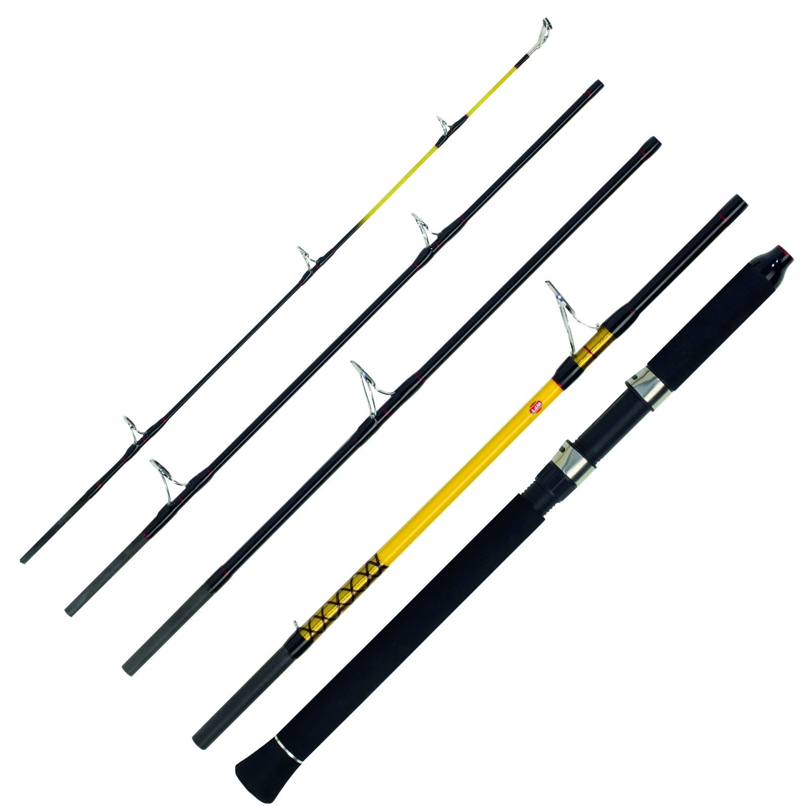 WFT Never Crack Big Fish 2,40m 150-700g 5 Teile Meeresrute Reiserute 