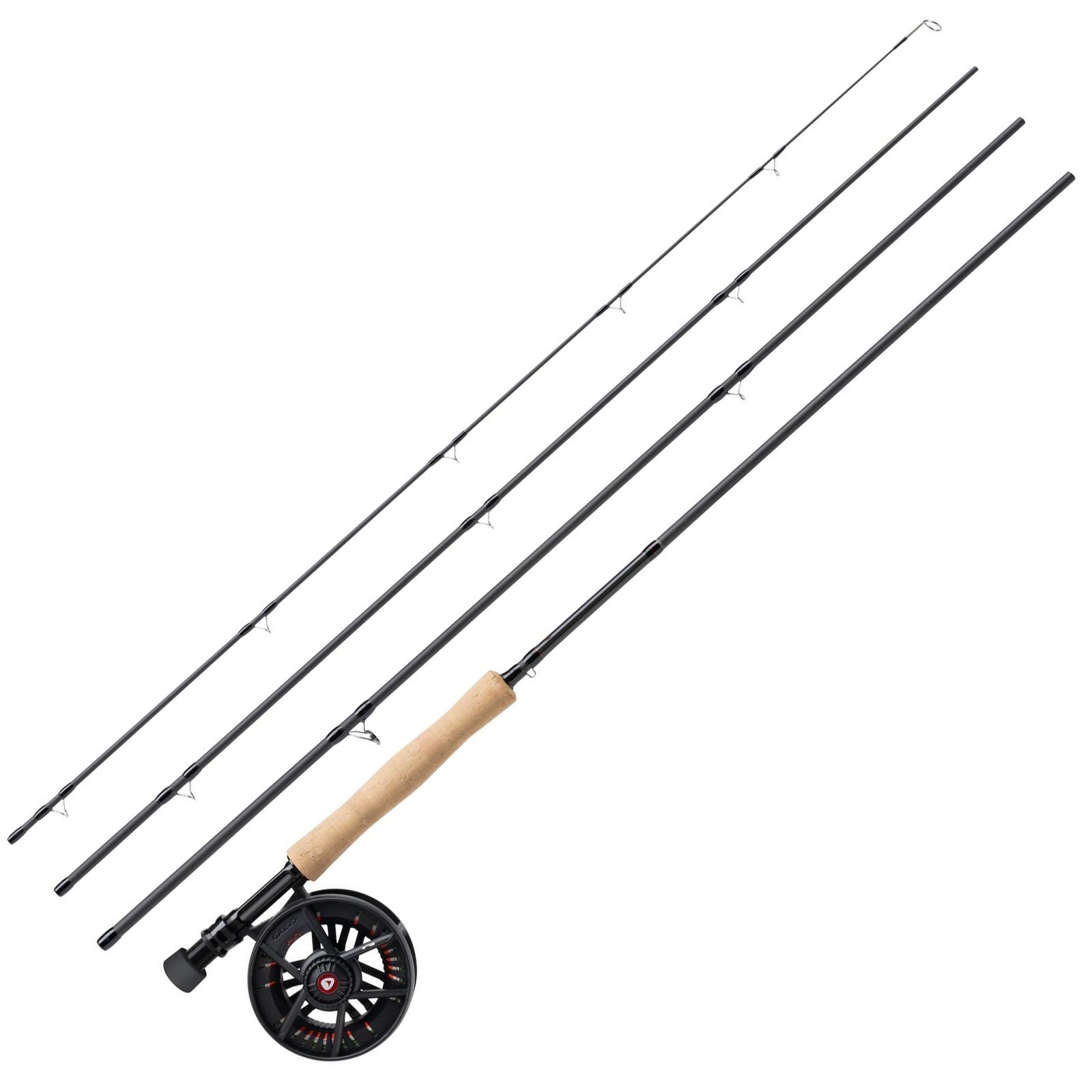 Gcbofin908 Gry Fin 9Ft #8 8Line 4Pc Fliegenruten-Kombo