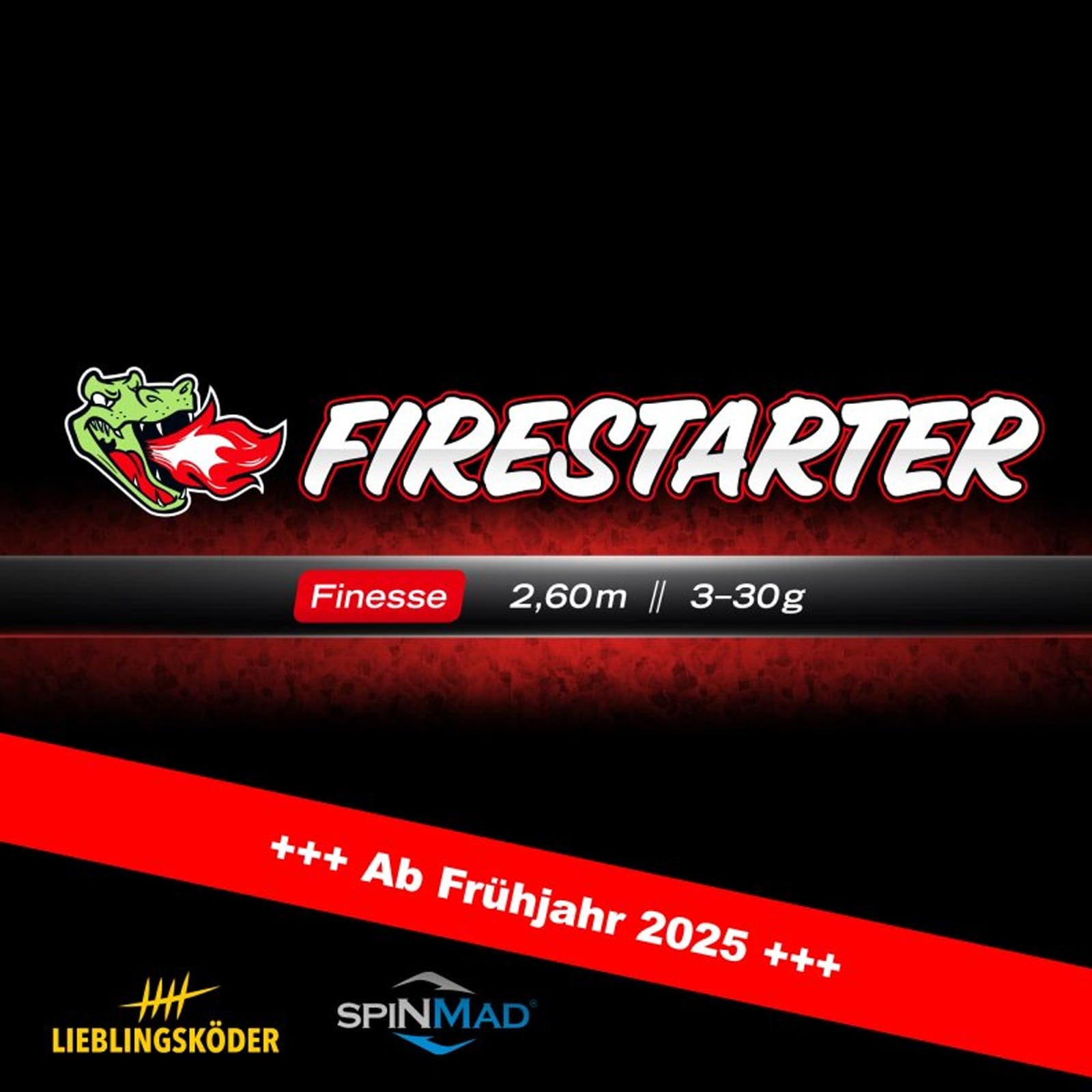 Lieblingsk&ouml;der FIRESTARTER Finesse 2,60m 3-30g Spinnrute 