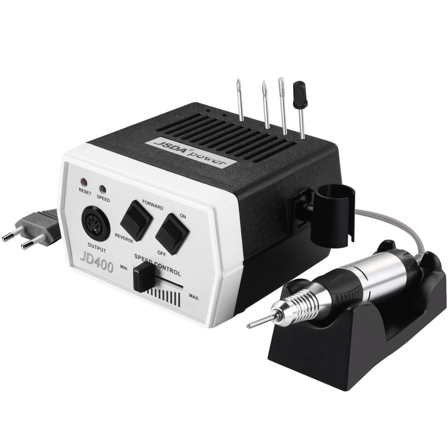 JSDA&reg; Profi Nagelfr&auml;ser JD400 30000 U/min f&uuml;r Manik&uuml;re Pedik&uuml;re, Keine Vibration, Kein L&auml;rm, Schwarz 