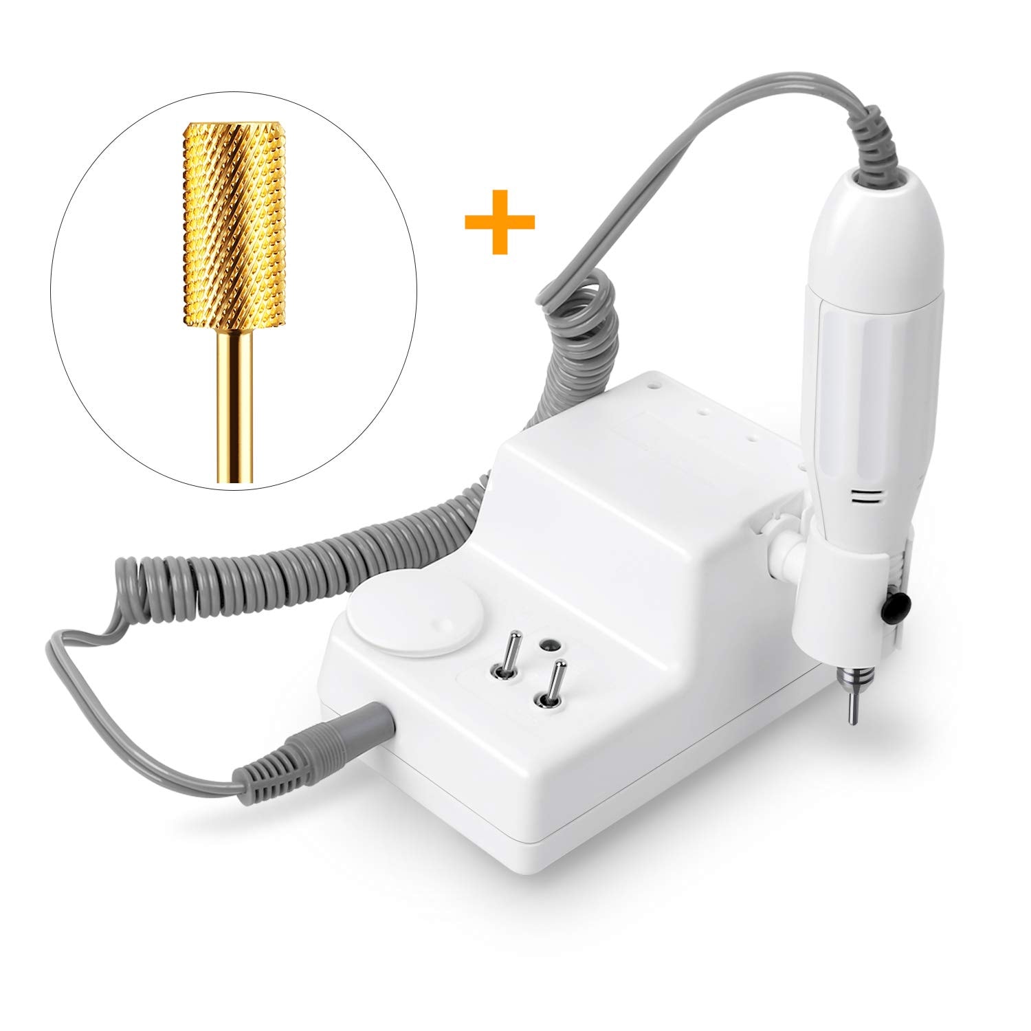 JSDA 6MW Nagelfr&auml;ser Elektrisch Geln&auml;gel Acryl Manik&uuml;re Pedik&uuml;re Hornhaut Inkl 4x Aufs&auml;tze & 1x Premium Hartmetall Bit 
