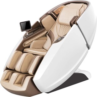 NAIPO  Massagesessel mit Aufbauservice Shiatsu Massage Stuhl Zero Gravity für Ganzkörper, mit Heizung, SL Track, Klopfen, Kneten, Luft-Massage-System, Bluetooth 3D Surround Sound Musik - MGC-8900WG 