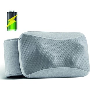 Naipo-Shiatsu-Massagegerät Schnurloses Rücken-Nacken-Massagekissen mit Wärmefunktion, Tiefengewebsknetmassage für unteren und oberen Rücken, Schultern, Wade, tragbares, wiederaufladbares Massagegerät für den Heim- und Bürogebrauch 