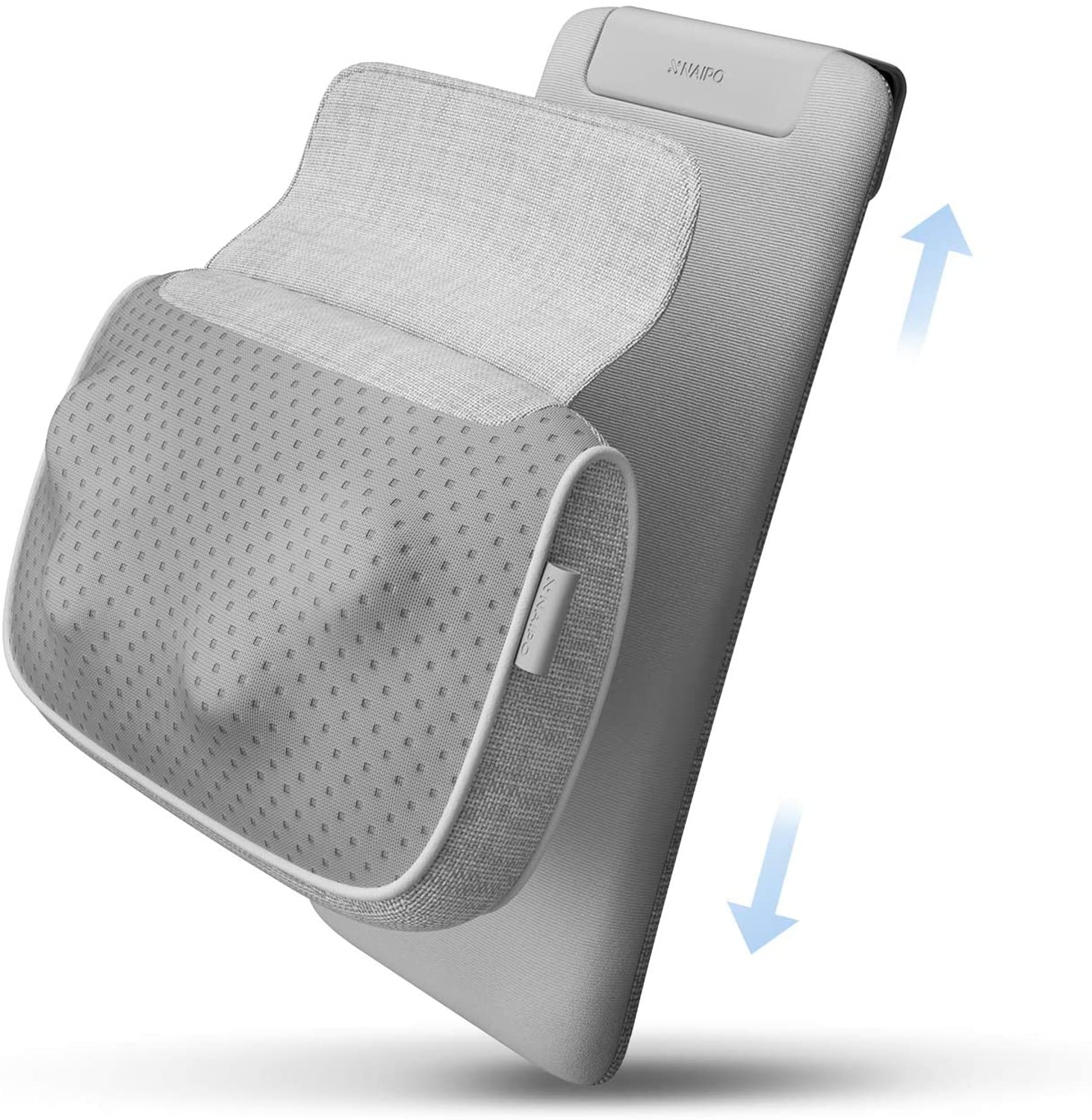 Naipo Shiatsu Nacken- und R&uuml;ckenmassageger&auml;t Massagekissen - Knetmassage mit Hitze, Deep Tissue Stuhl Massageger&auml;te f&uuml;r den unteren R&uuml;cken, Schultern, Wade, K&ouml;rper 