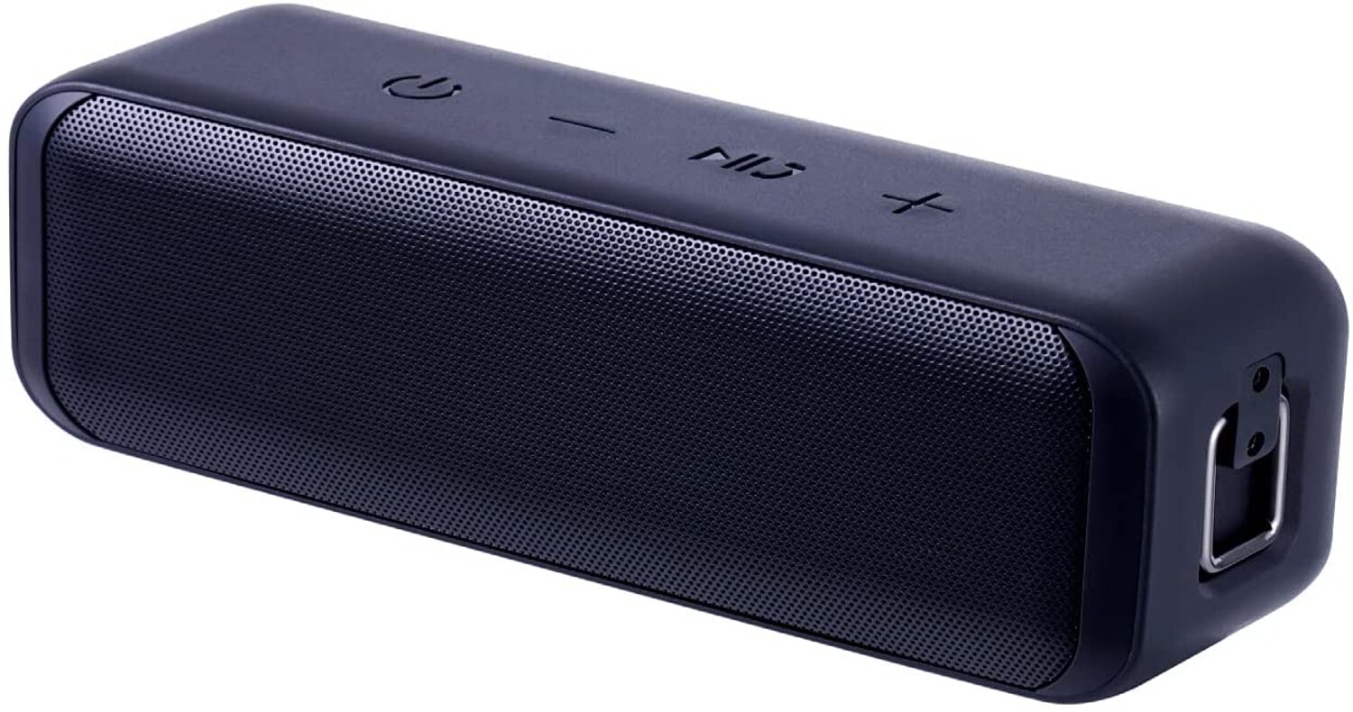 Aukey SK-A2BLA, schwarze Farbe, tragbarer Bluetooth Lautsprecher, kabelloser Lautsprecher mit kraftvollem Stereo Sound und tiefem Bass, TWS Pairing Unterst&uuml;tzung, IP67 Wasser und Staubschutzklasse f&uuml;r Zuhause, Partys, Reisen 