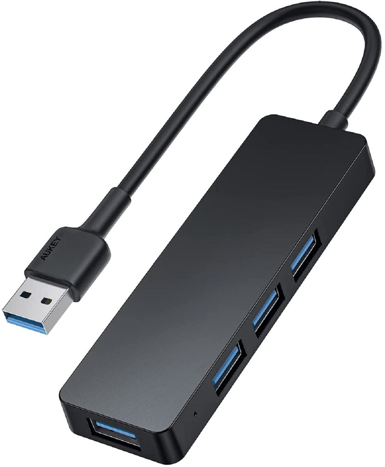 AUKEY CB-H39, USB 3.0 Hub, 4-in-1 USB A Adapter mit 20CM Kabel, 5Gbps SuperSpeed Datenrate, kompatibel mit MacBook Air, Mac PRO/Mini, Surface PRO, Dell XPS 15* etc. 